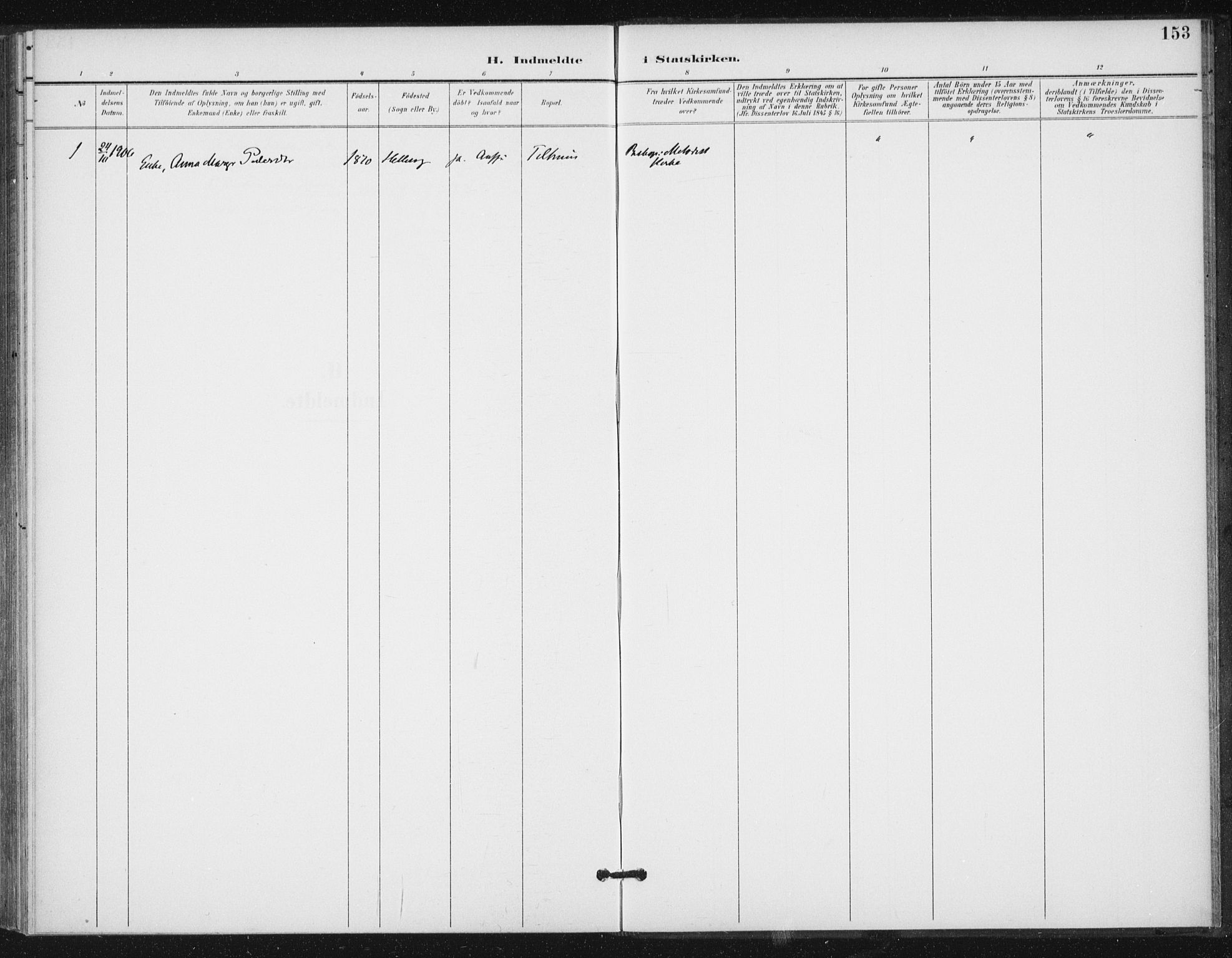 Ministerialprotokoller, klokkerbøker og fødselsregistre - Sør-Trøndelag, SAT/A-1456/654/L0664: Parish register (official) no. 654A02, 1895-1907, p. 153