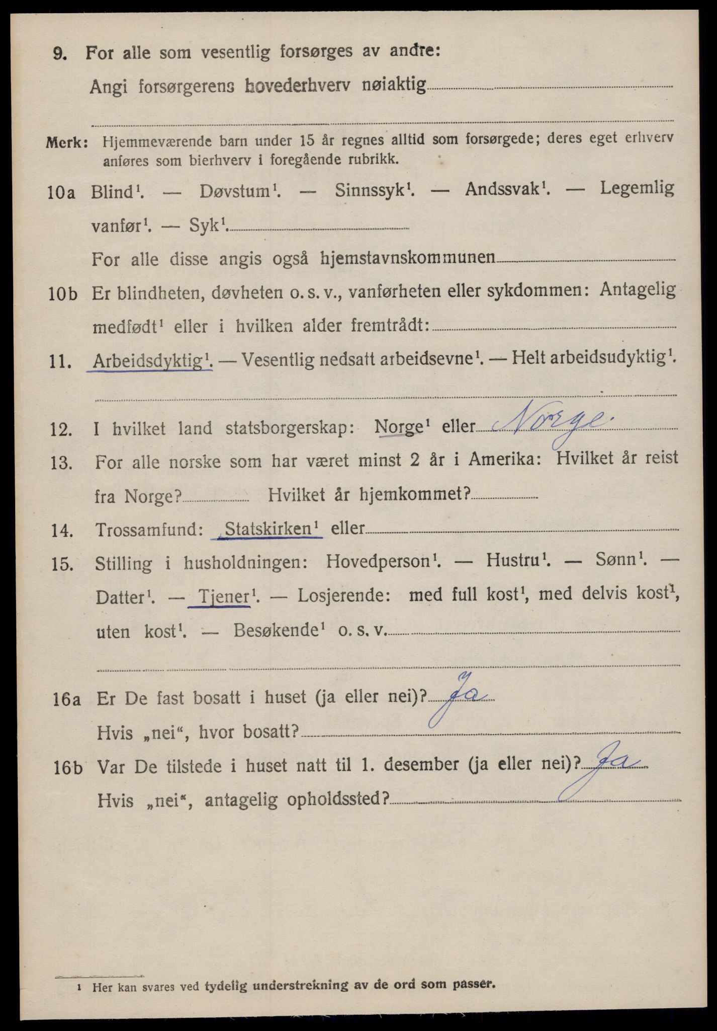 SAT, 1920 census for Tingvoll, 1920, p. 2221