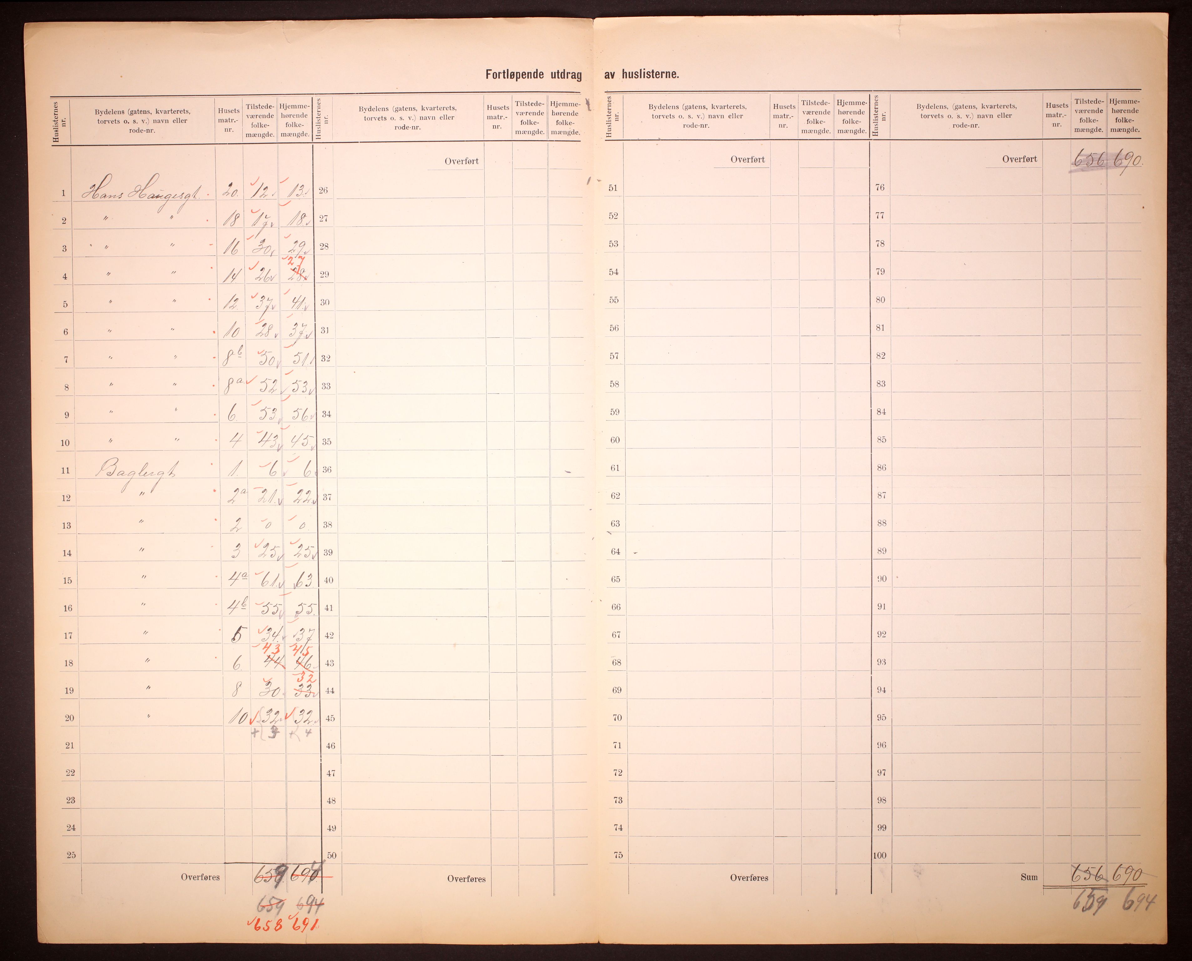 RA, 1910 census for Bergen, 1910, p. 342