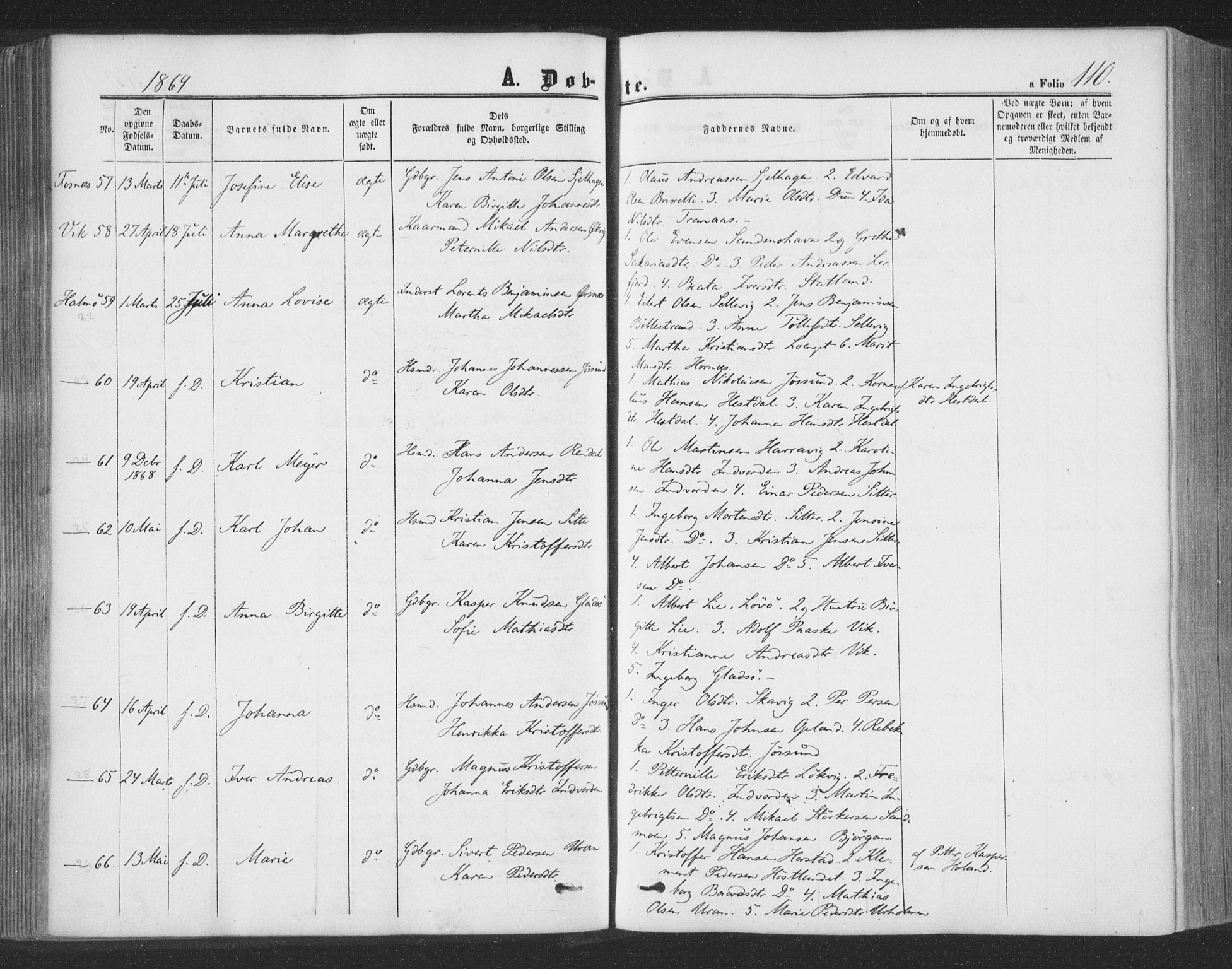 Ministerialprotokoller, klokkerbøker og fødselsregistre - Nord-Trøndelag, AV/SAT-A-1458/773/L0615: Parish register (official) no. 773A06, 1857-1870, p. 110