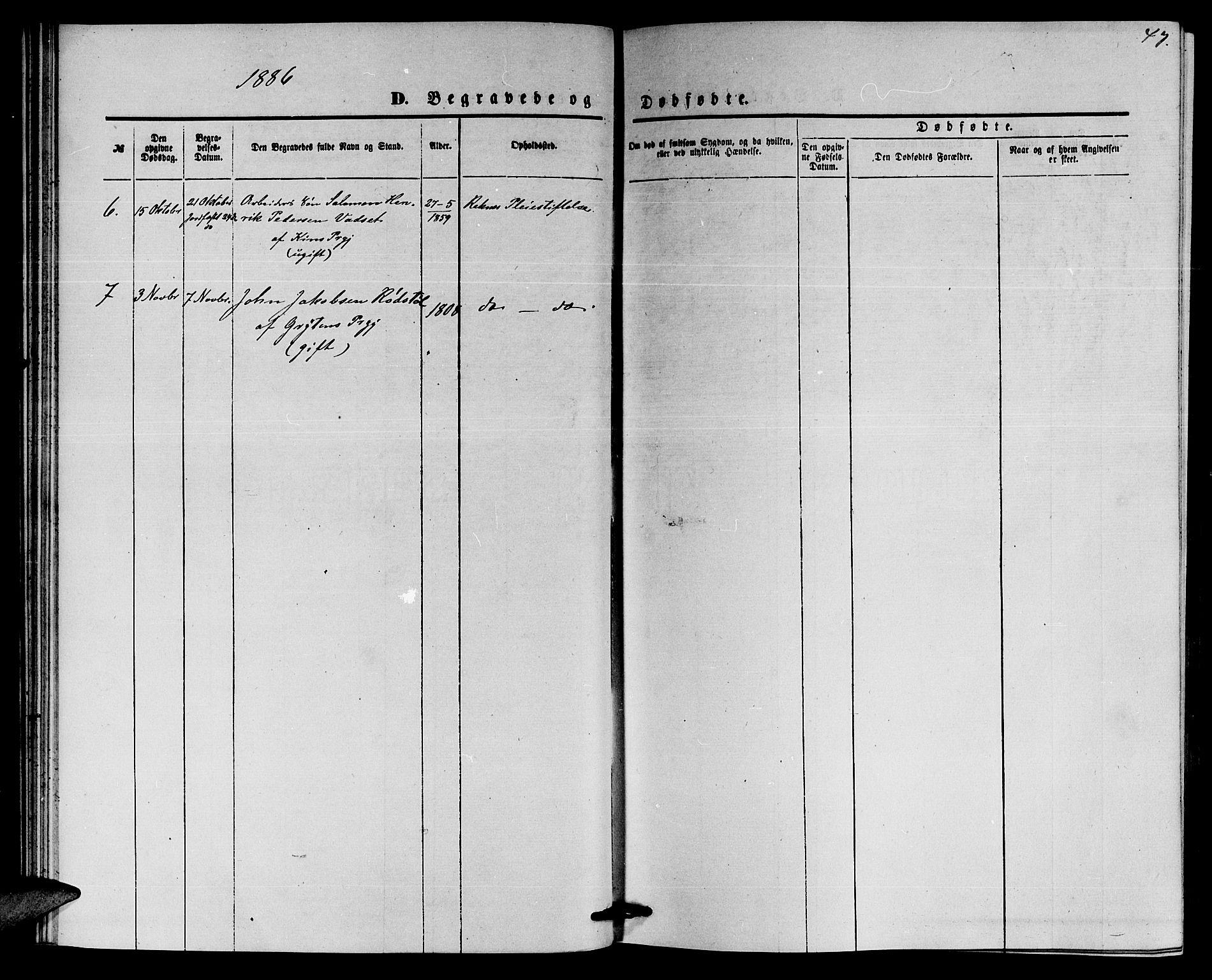 Ministerialprotokoller, klokkerbøker og fødselsregistre - Møre og Romsdal, SAT/A-1454/559/L0715: Parish register (copy) no. 559C01, 1869-1886, p. 47