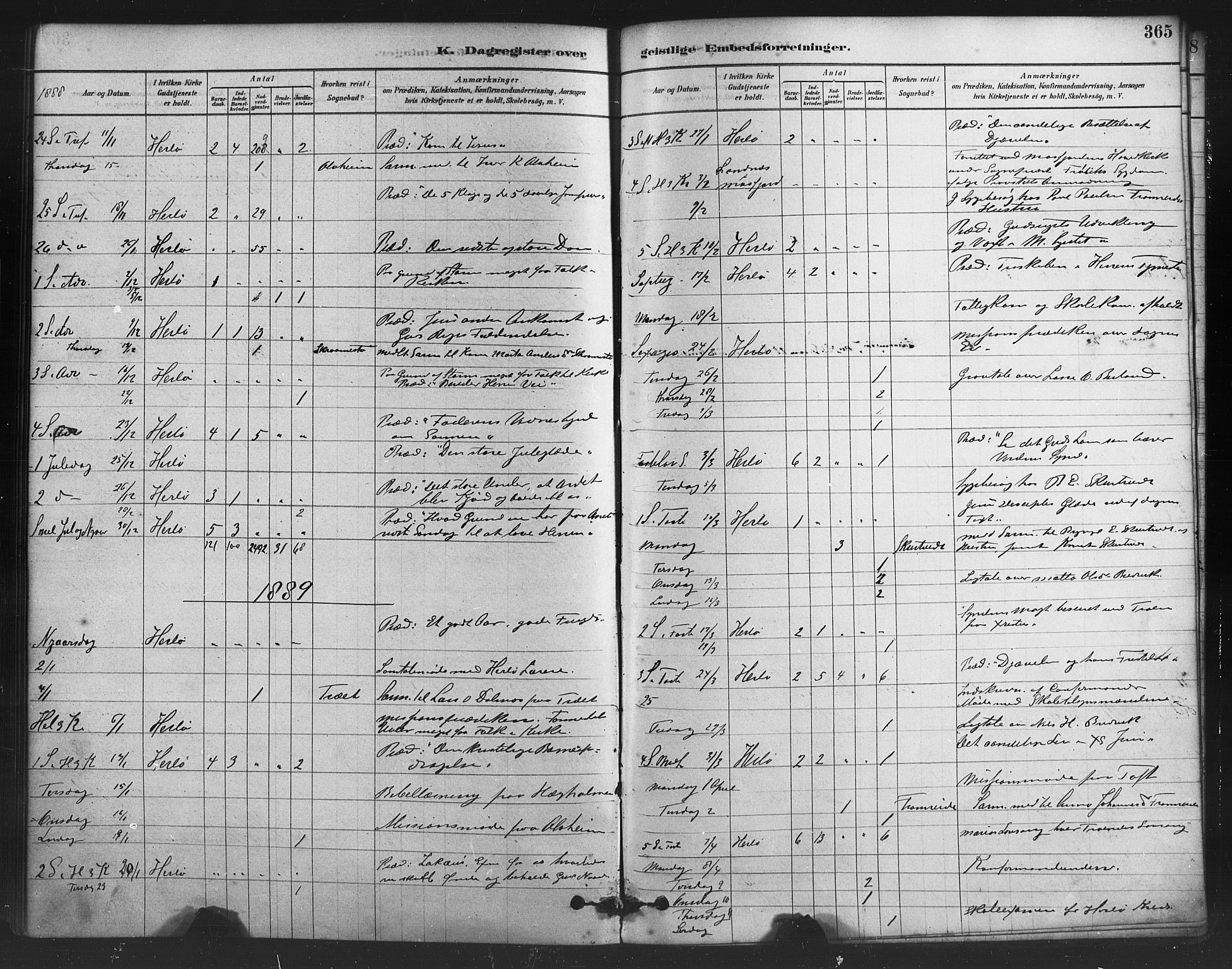 Herdla Sokneprestembete, SAB/A-75701/H/Haa: Parish register (official) no. A 3, 1878-1890, p. 365