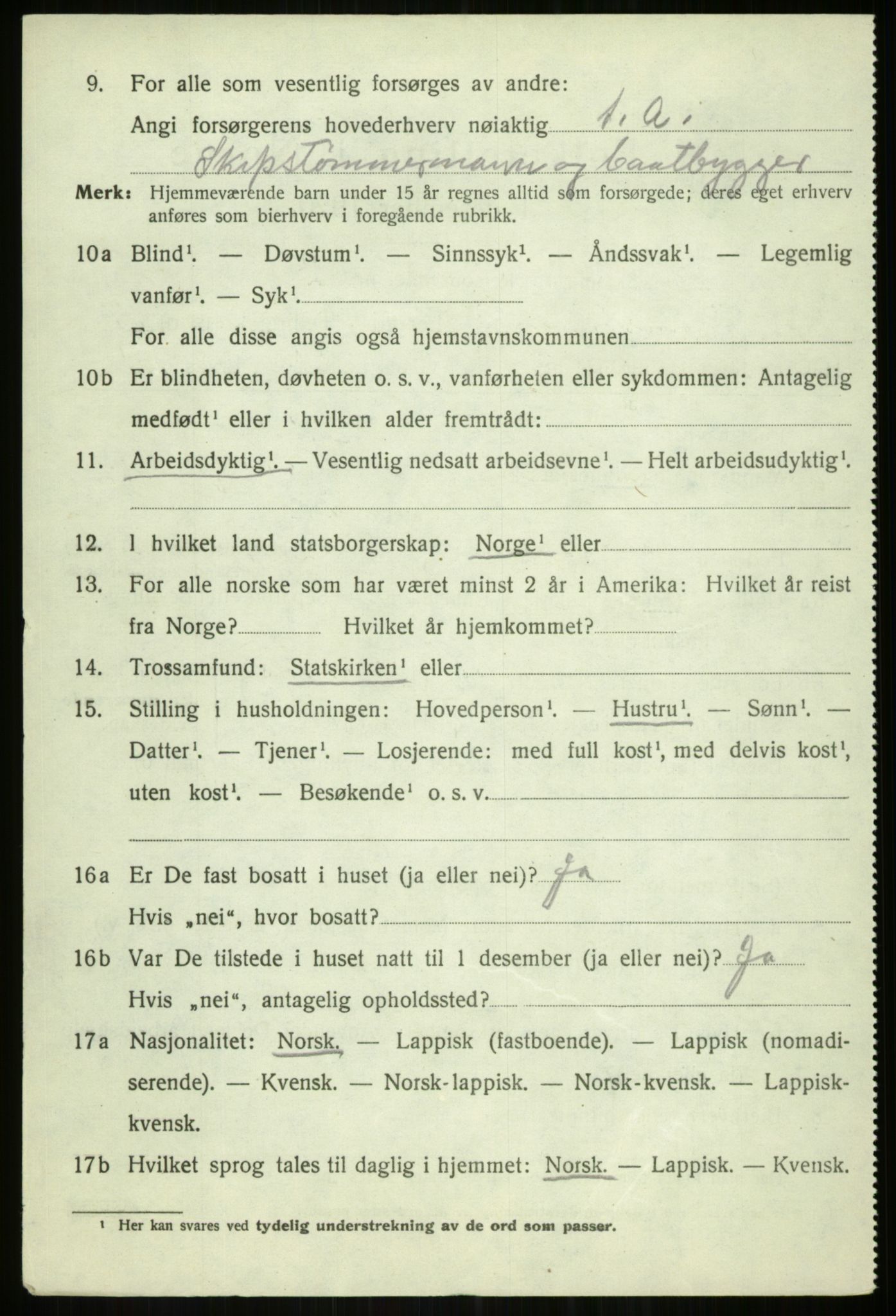 SATØ, 1920 census for Tromsøysund, 1920, p. 8503