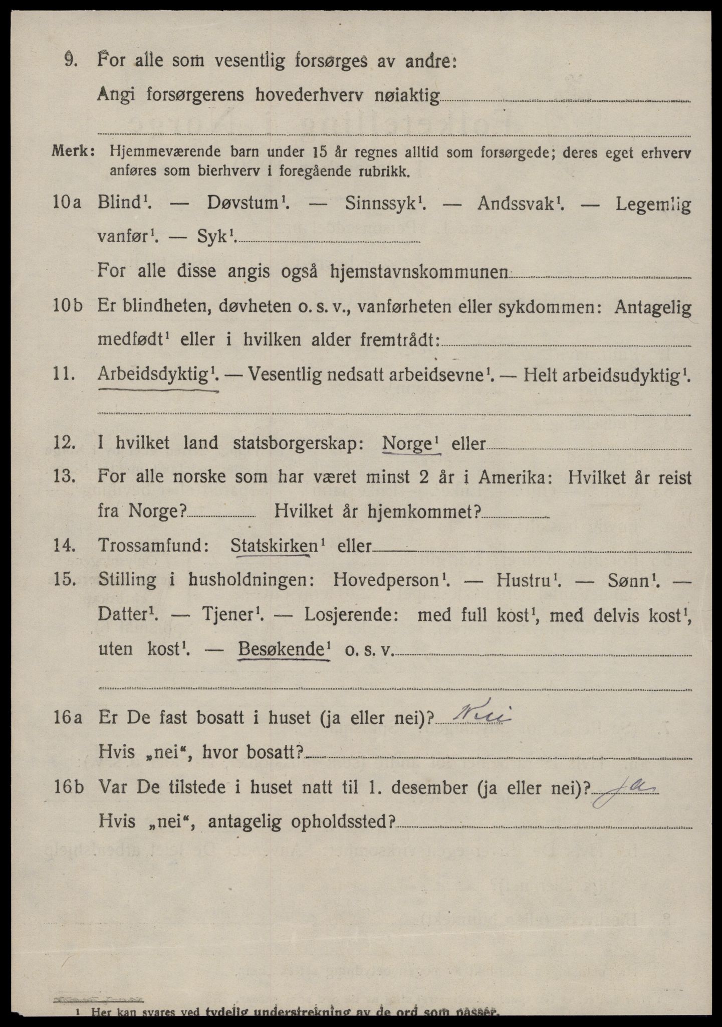 SAT, 1920 census for Øre, 1920, p. 2030