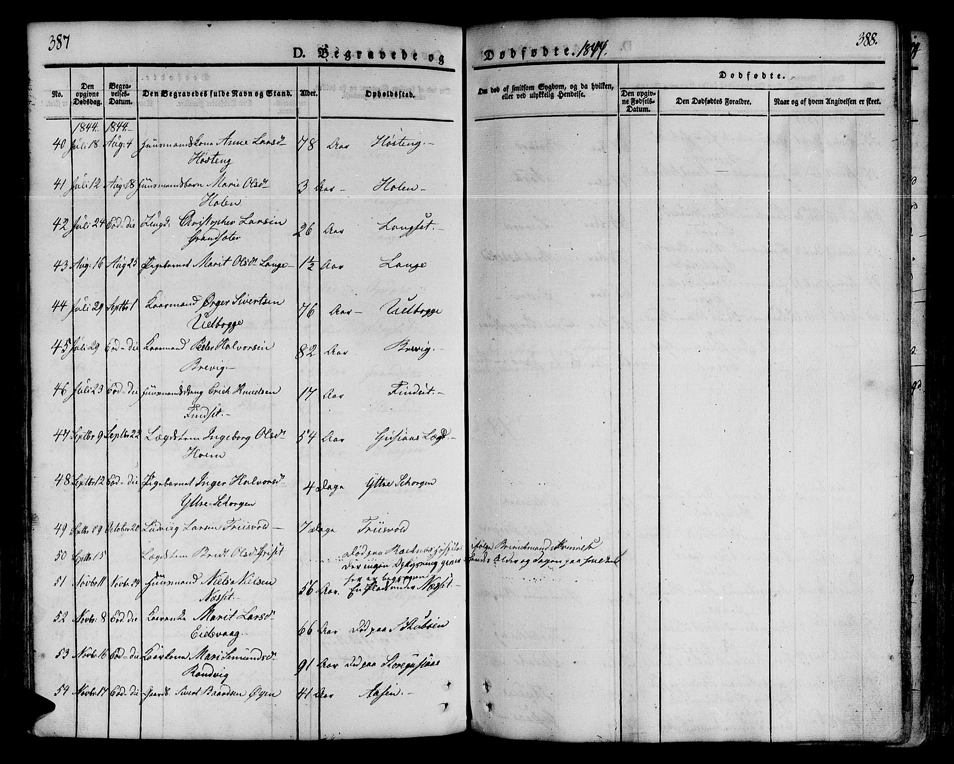 Ministerialprotokoller, klokkerbøker og fødselsregistre - Møre og Romsdal, AV/SAT-A-1454/551/L0624: Parish register (official) no. 551A04, 1831-1845, p. 387-388