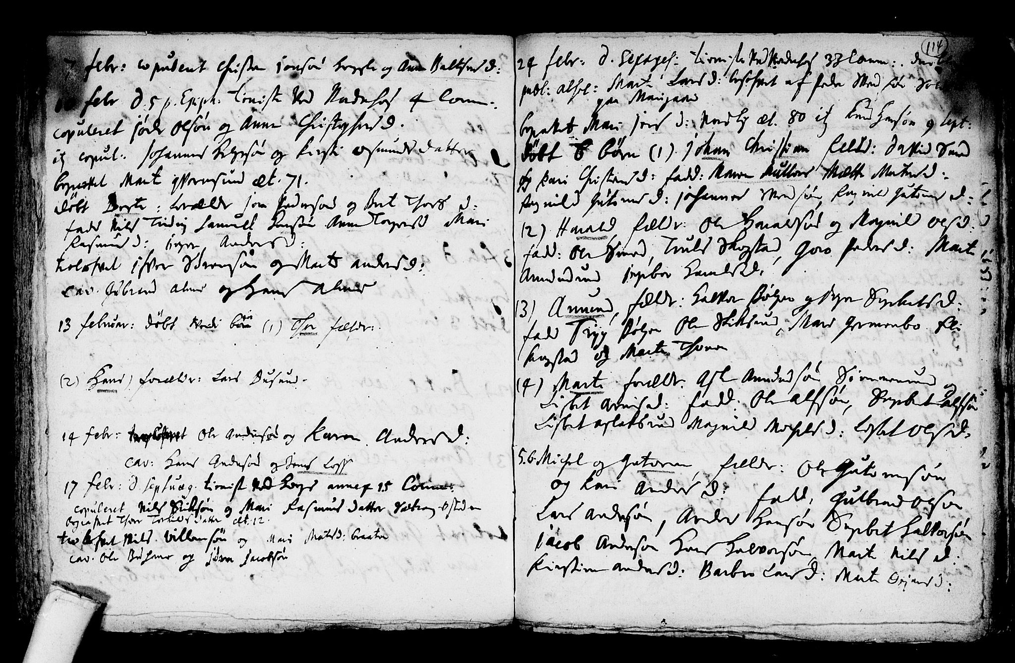 Norderhov kirkebøker, SAKO/A-237/F/Fa/L0001: Parish register (official) no. 1, 1704-1716, p. 114