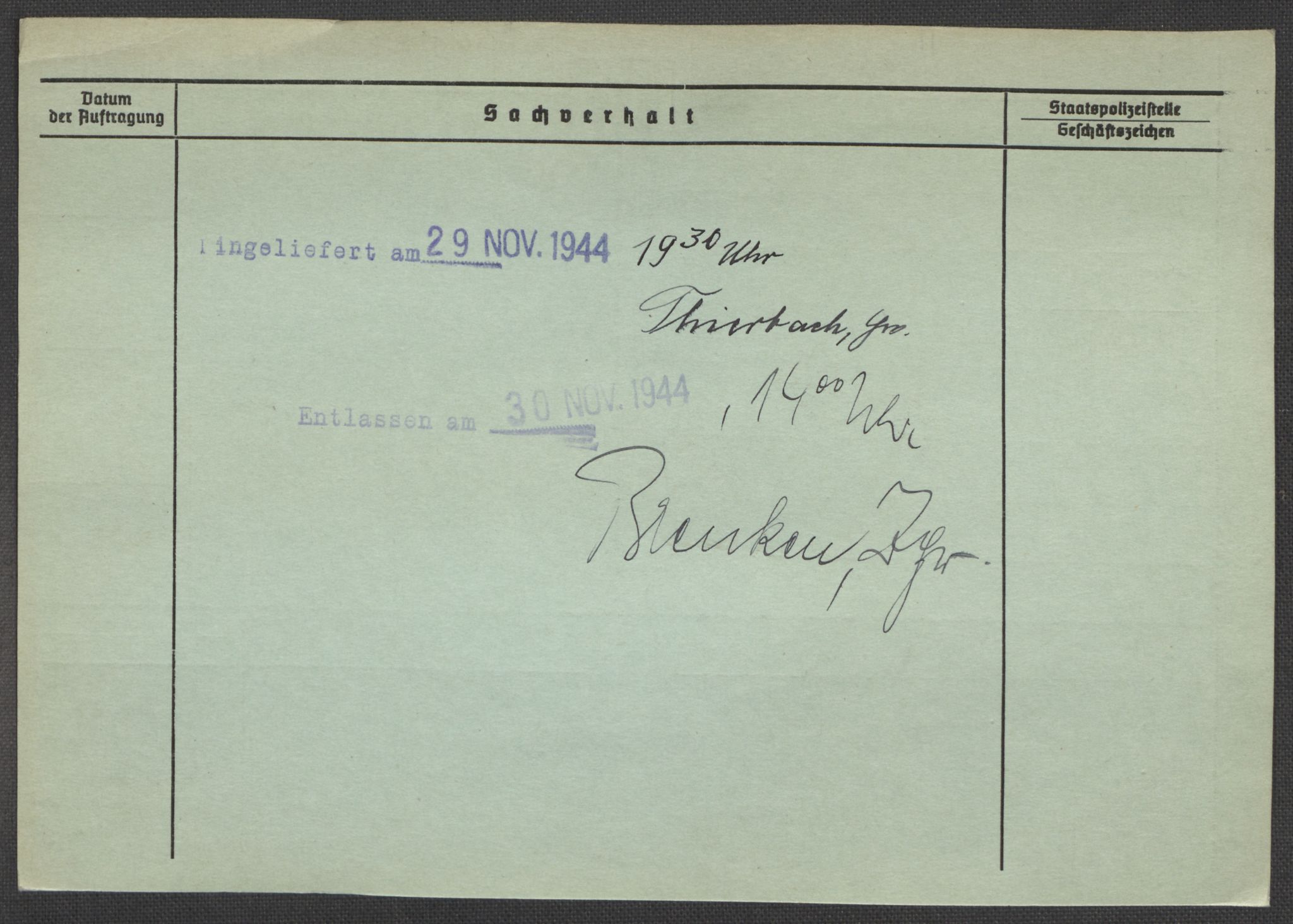 Befehlshaber der Sicherheitspolizei und des SD, AV/RA-RAFA-5969/E/Ea/Eaa/L0004: Register over norske fanger i Møllergata 19: Hal-Hæ, 1940-1945, p. 1474