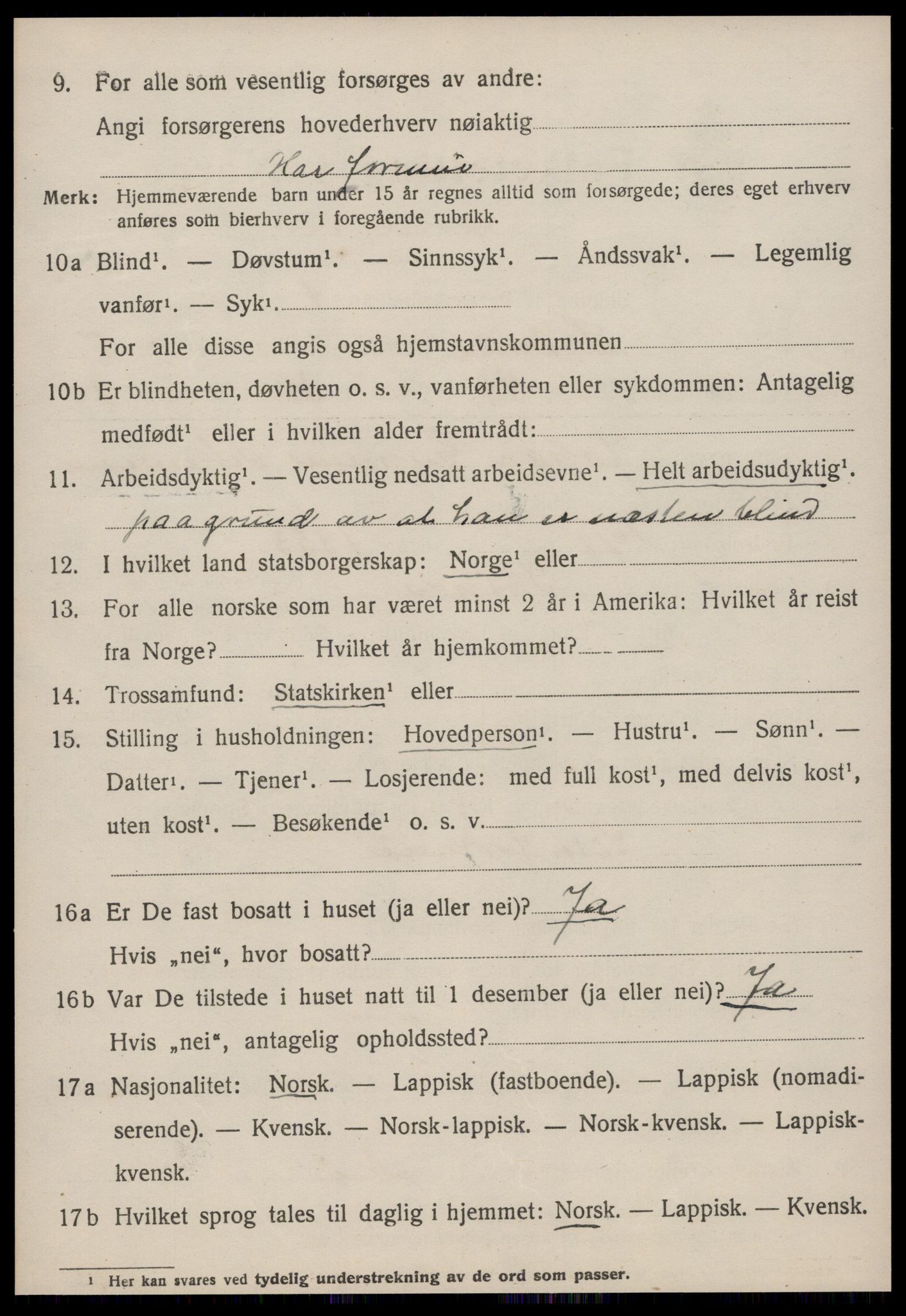 SAT, 1920 census for Strinda, 1920, p. 14437