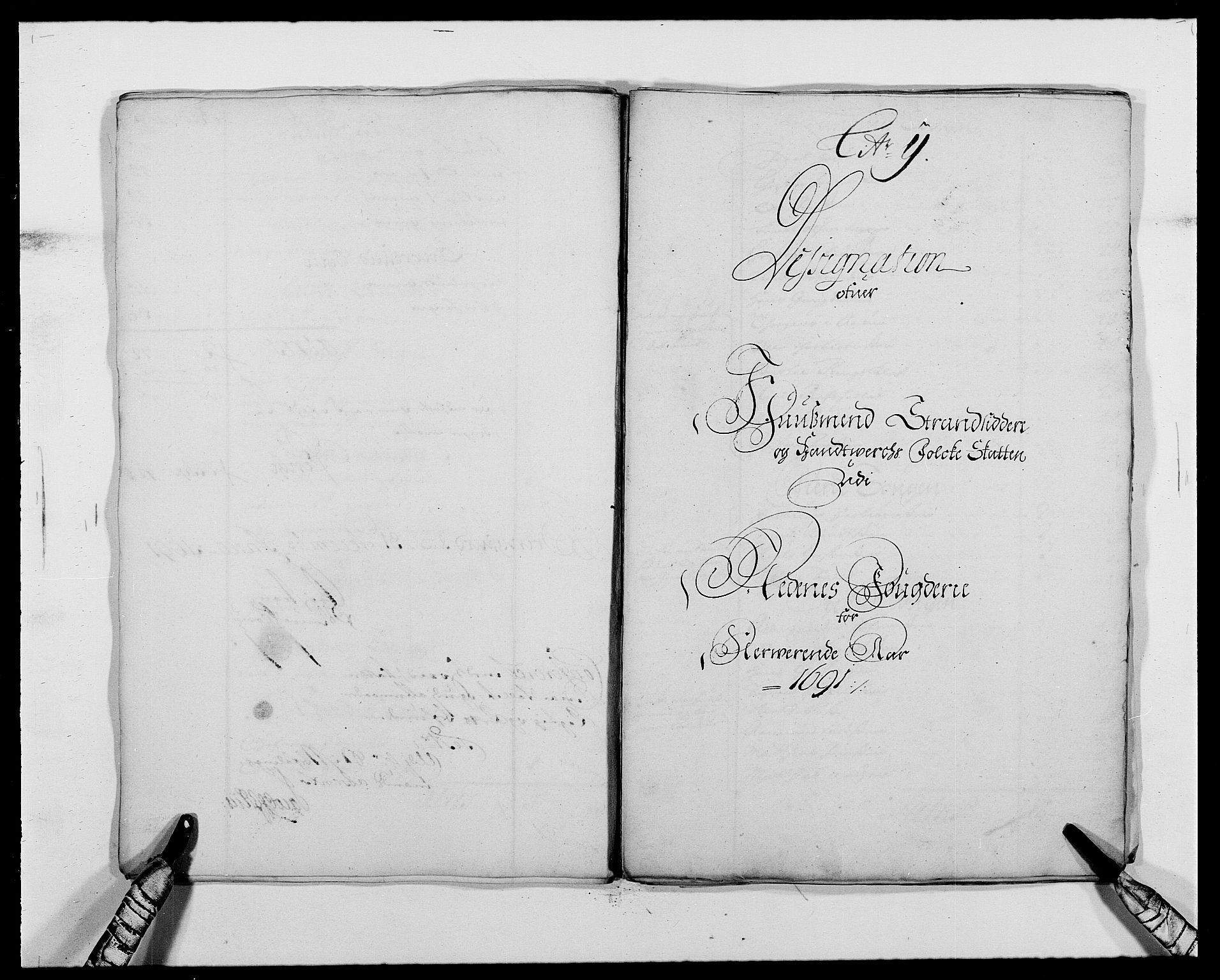 Rentekammeret inntil 1814, Reviderte regnskaper, Fogderegnskap, RA/EA-4092/R39/L2311: Fogderegnskap Nedenes, 1690-1692, p. 95