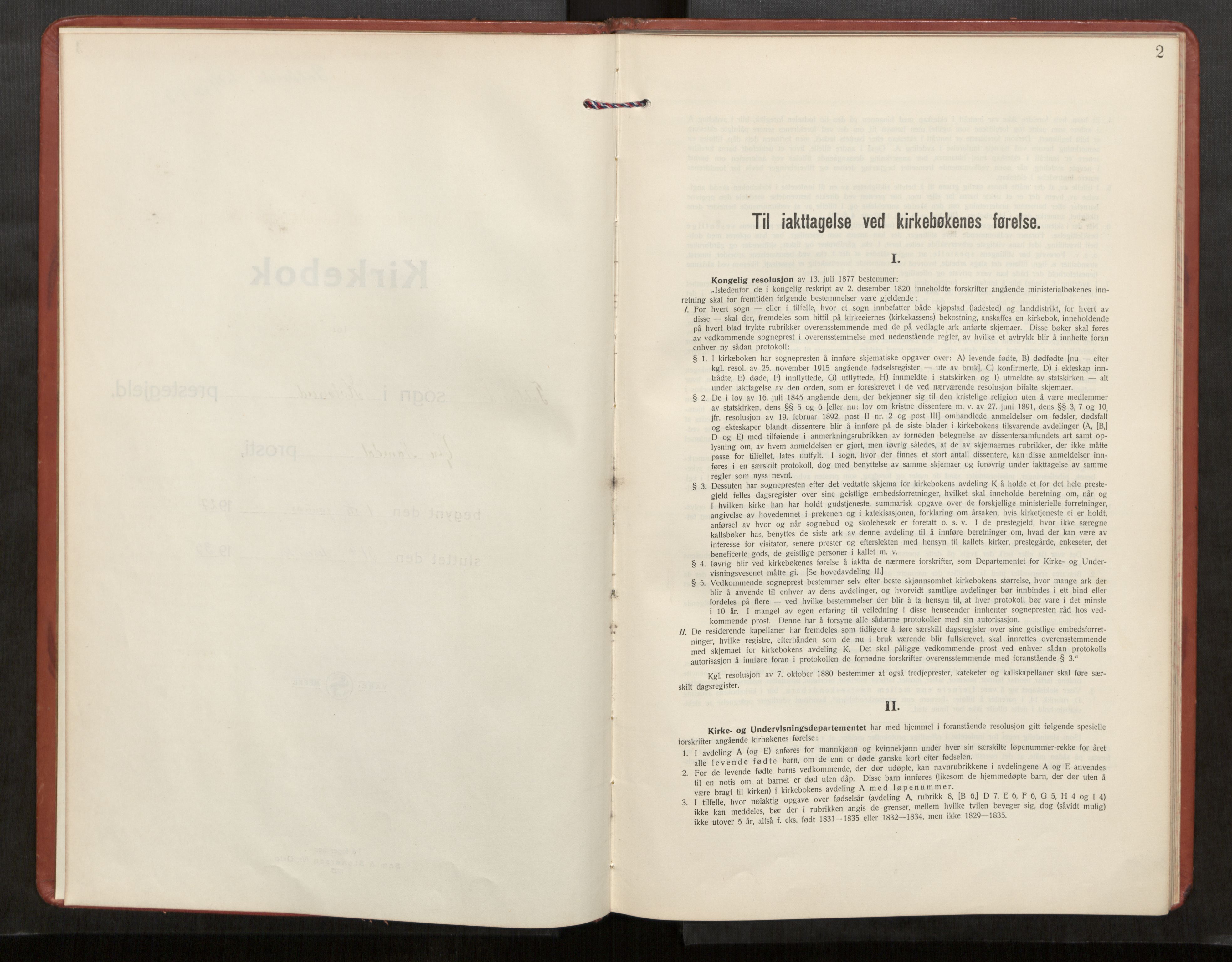 Kolvereid sokneprestkontor, SAT/A-1171/H/Ha/Haa/L0003: Parish register (official) no. 3, 1927-1935, p. 2