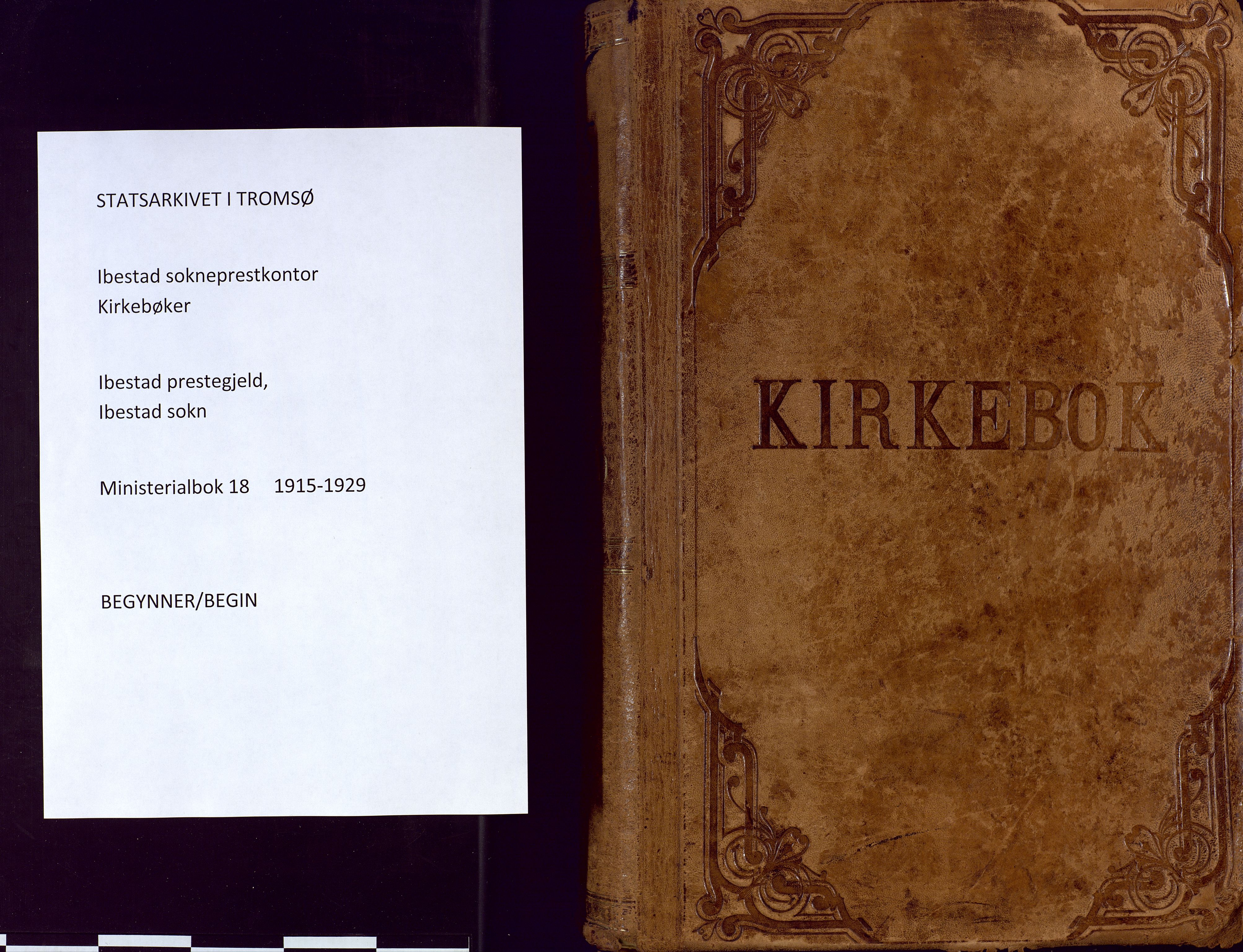 Ibestad sokneprestembete, SATØ/S-0077/H/Ha/Haa/L0018kirke: Parish register (official) no. 18, 1915-1929