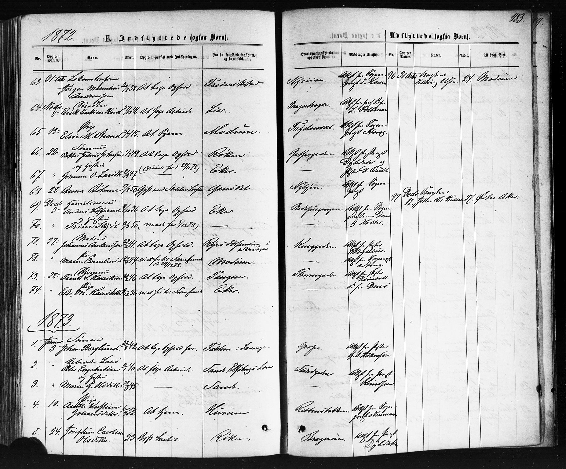 Bragernes kirkebøker, AV/SAKO-A-6/F/Fb/L0004: Parish register (official) no. II 4, 1869-1875, p. 483