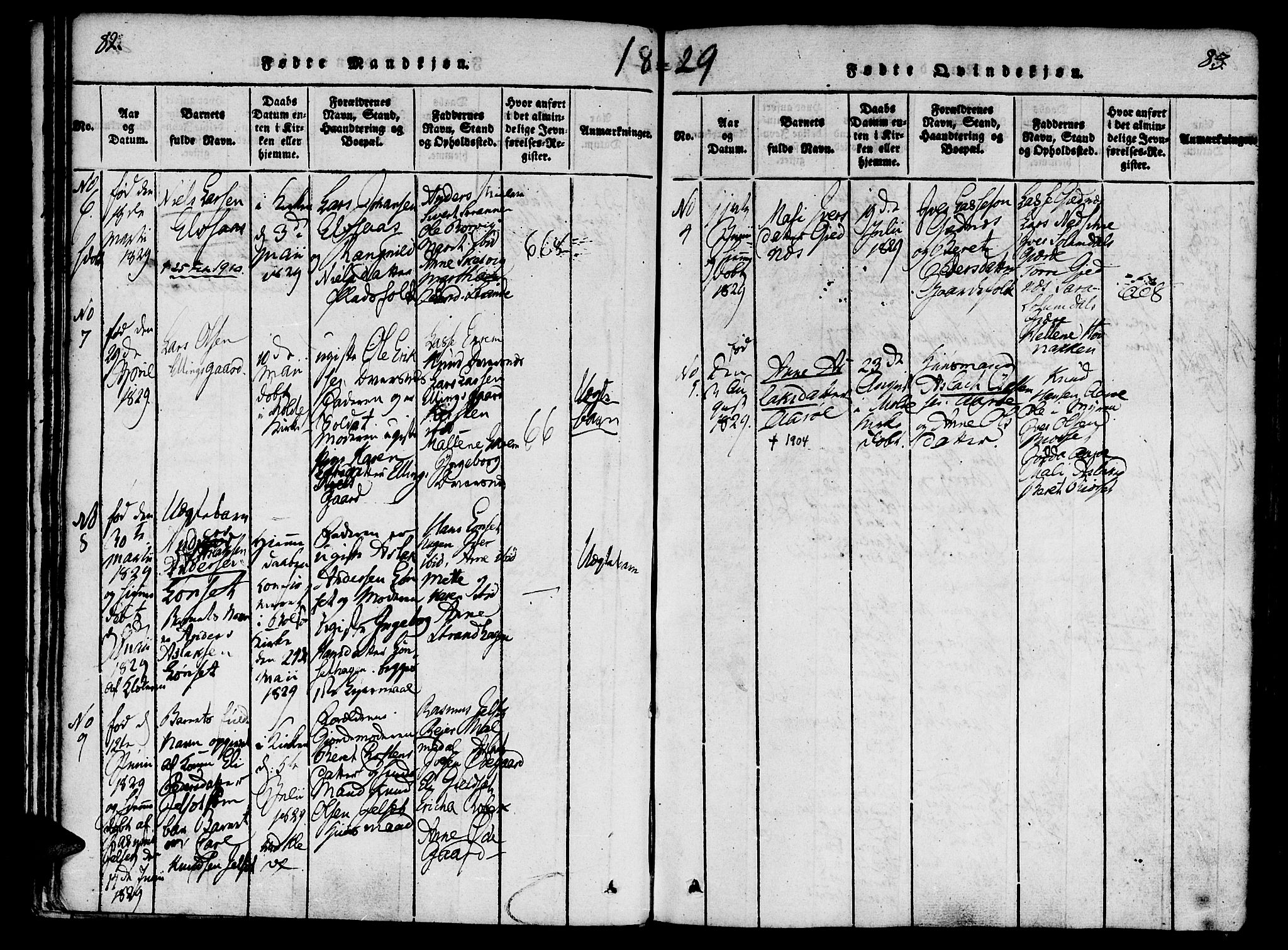 Ministerialprotokoller, klokkerbøker og fødselsregistre - Møre og Romsdal, SAT/A-1454/555/L0652: Parish register (official) no. 555A03, 1817-1843, p. 82-83