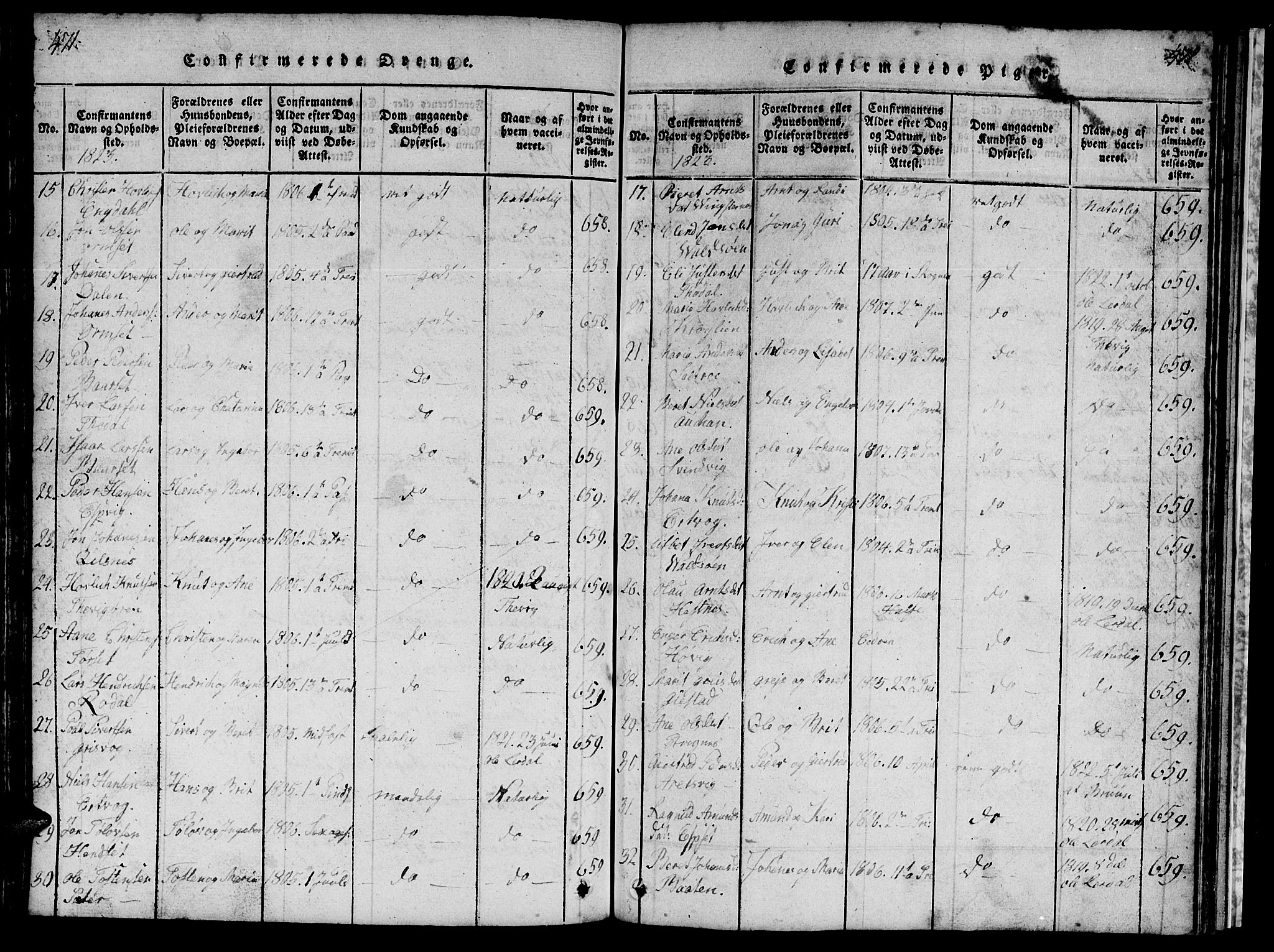 Ministerialprotokoller, klokkerbøker og fødselsregistre - Møre og Romsdal, AV/SAT-A-1454/578/L0908: Parish register (copy) no. 578C01, 1819-1837, p. 471-472