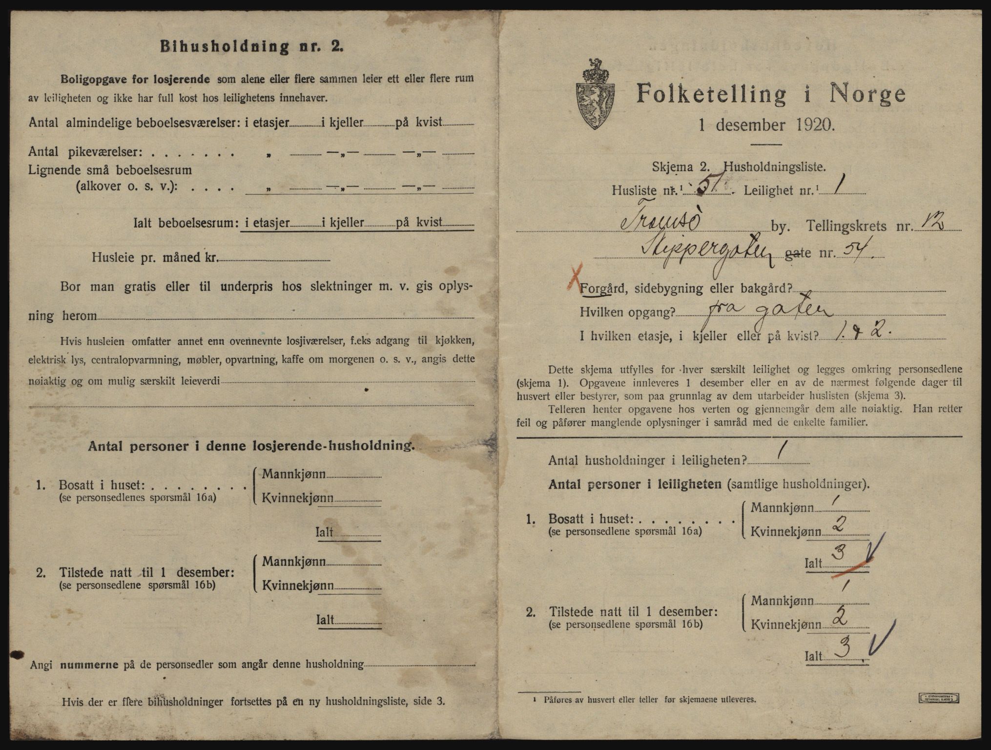 SATØ, 1920 census for Tromsø, 1920, p. 6115