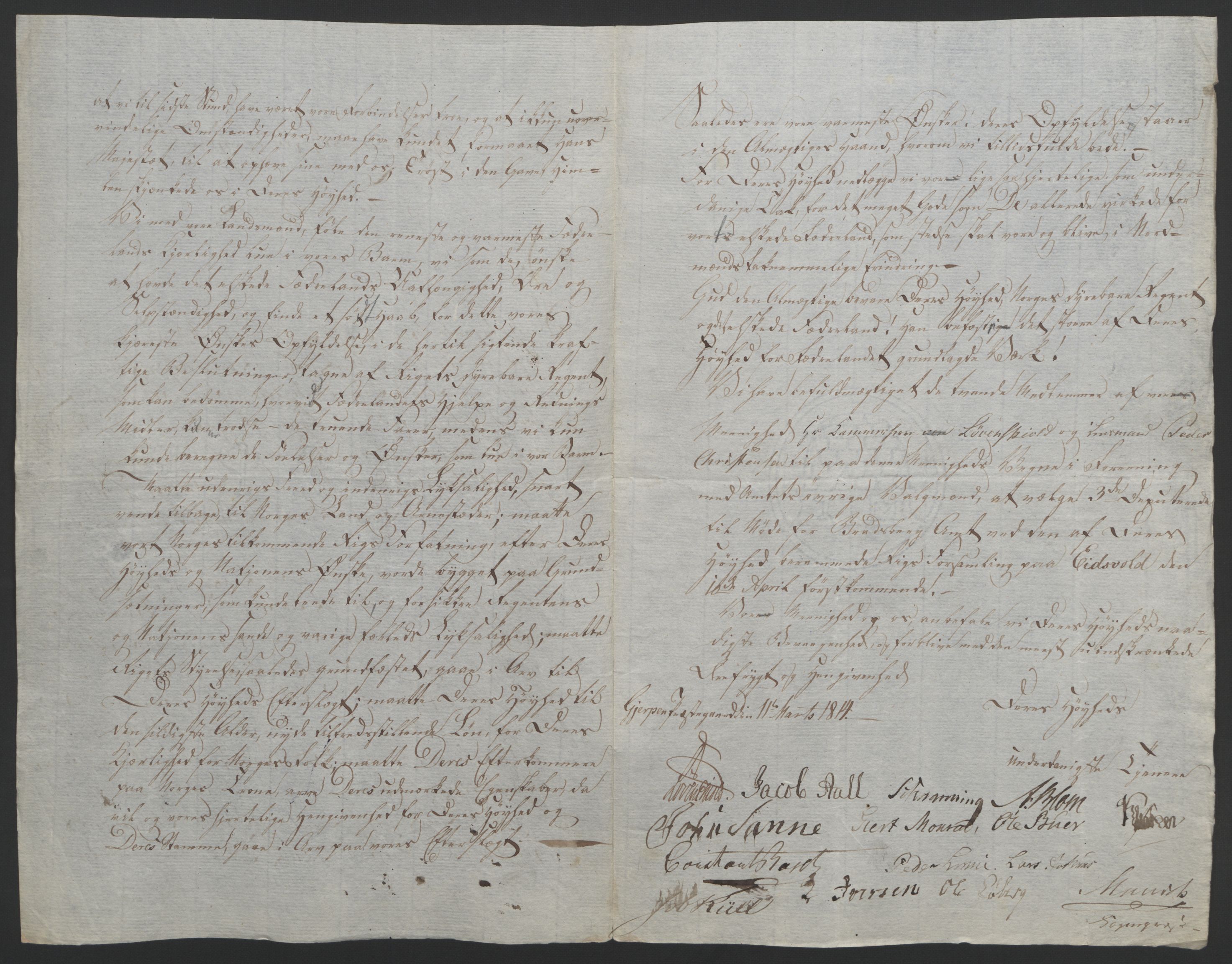 Statsrådssekretariatet, RA/S-1001/D/Db/L0008: Fullmakter for Eidsvollsrepresentantene i 1814. , 1814, p. 47