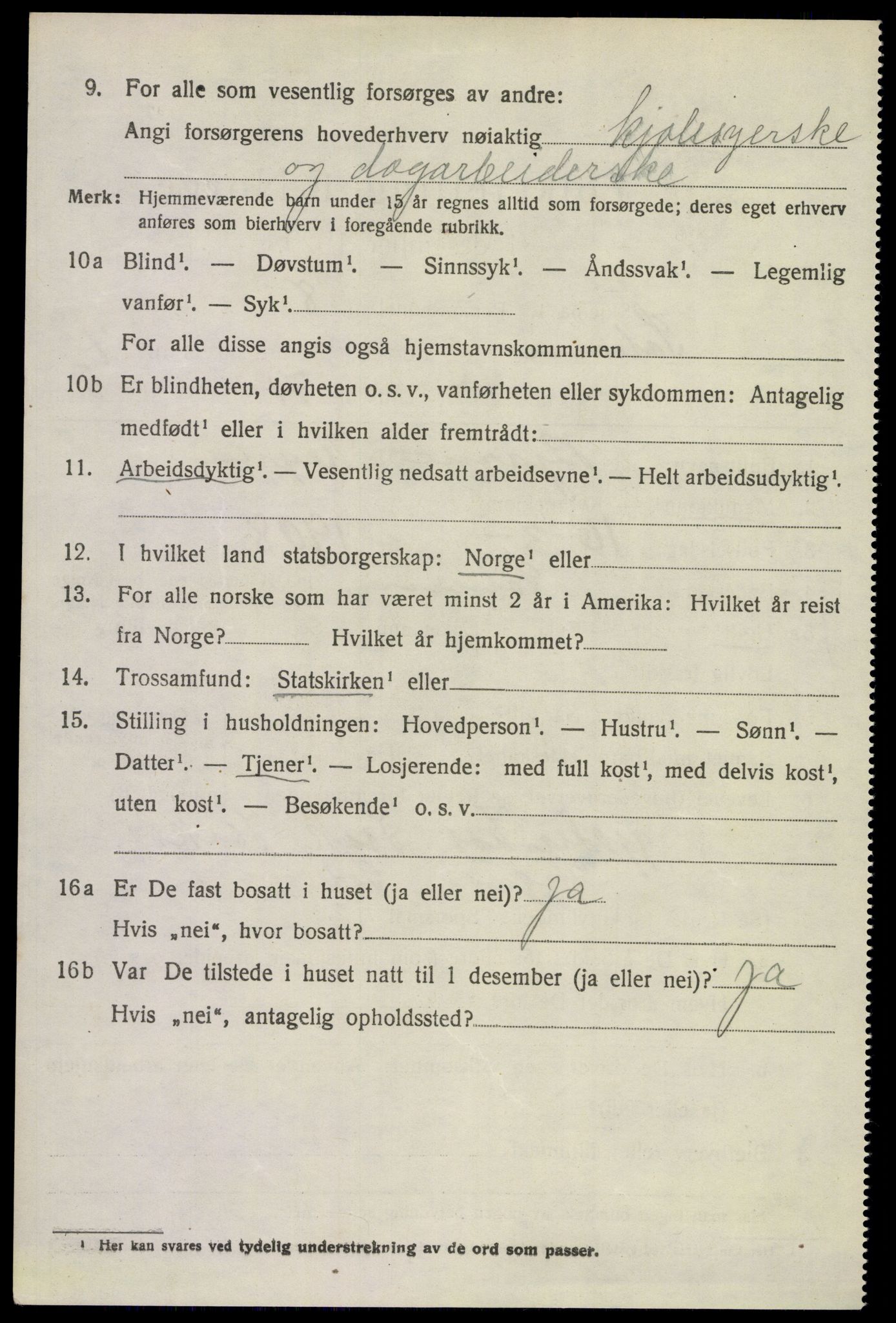 SAKO, 1920 census for Solum, 1920, p. 14285