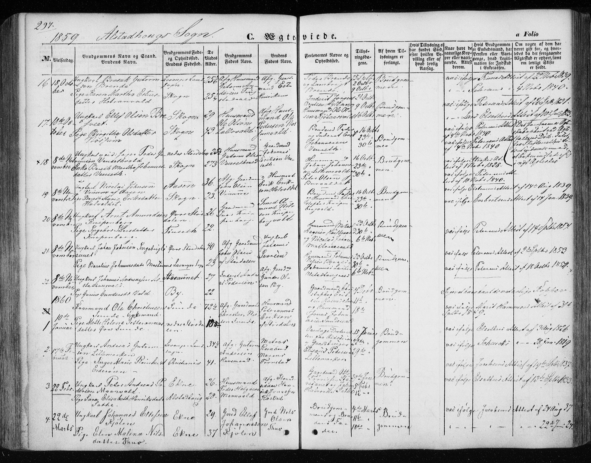 Ministerialprotokoller, klokkerbøker og fødselsregistre - Nord-Trøndelag, SAT/A-1458/717/L0154: Parish register (official) no. 717A07 /1, 1850-1862, p. 283