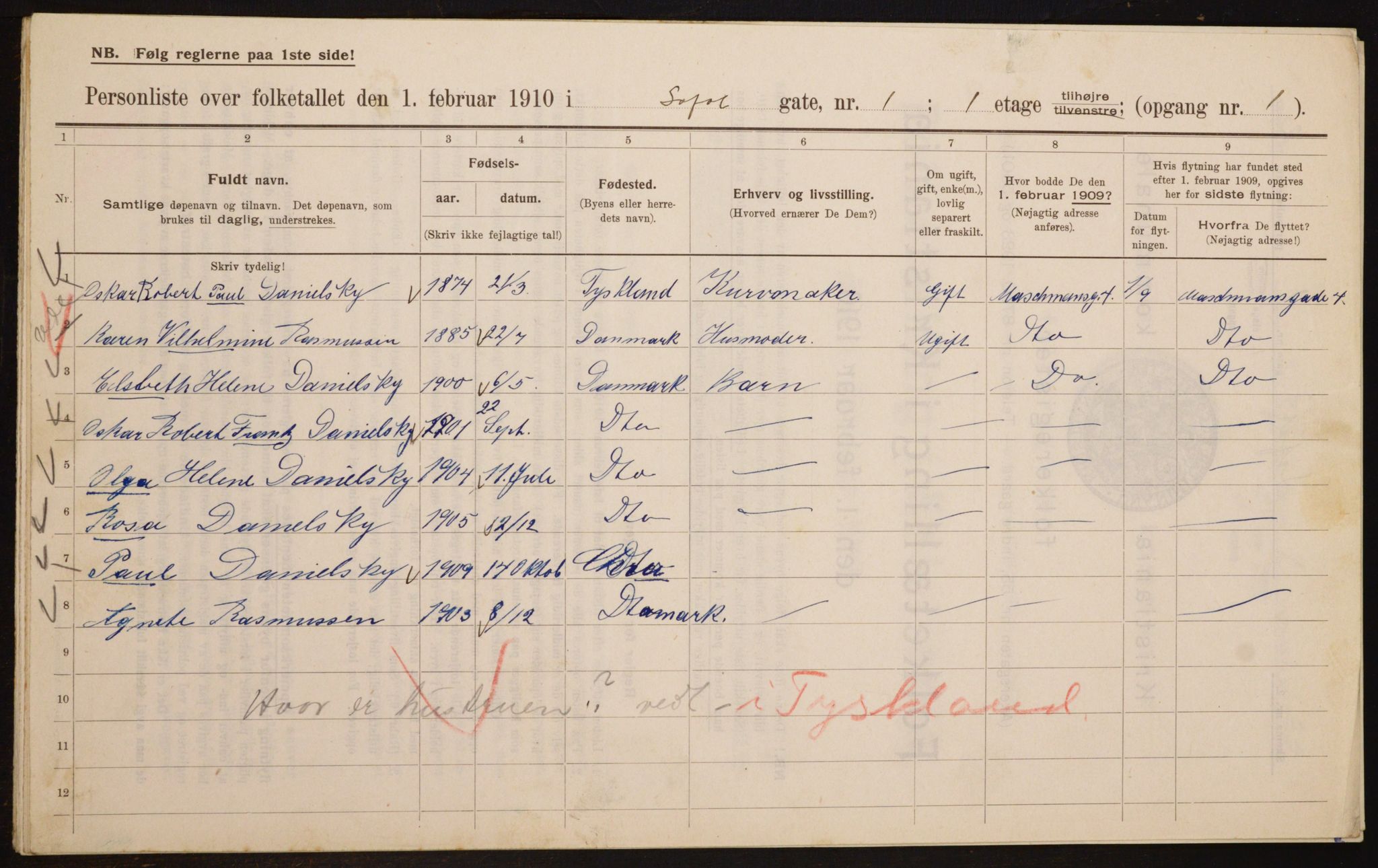 OBA, Municipal Census 1910 for Kristiania, 1910, p. 56336