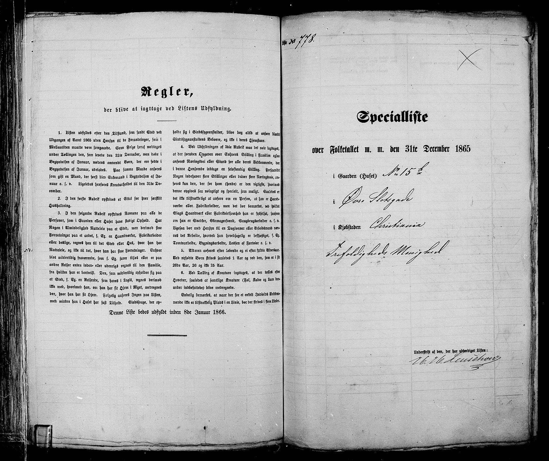 RA, 1865 census for Kristiania, 1865, p. 1988