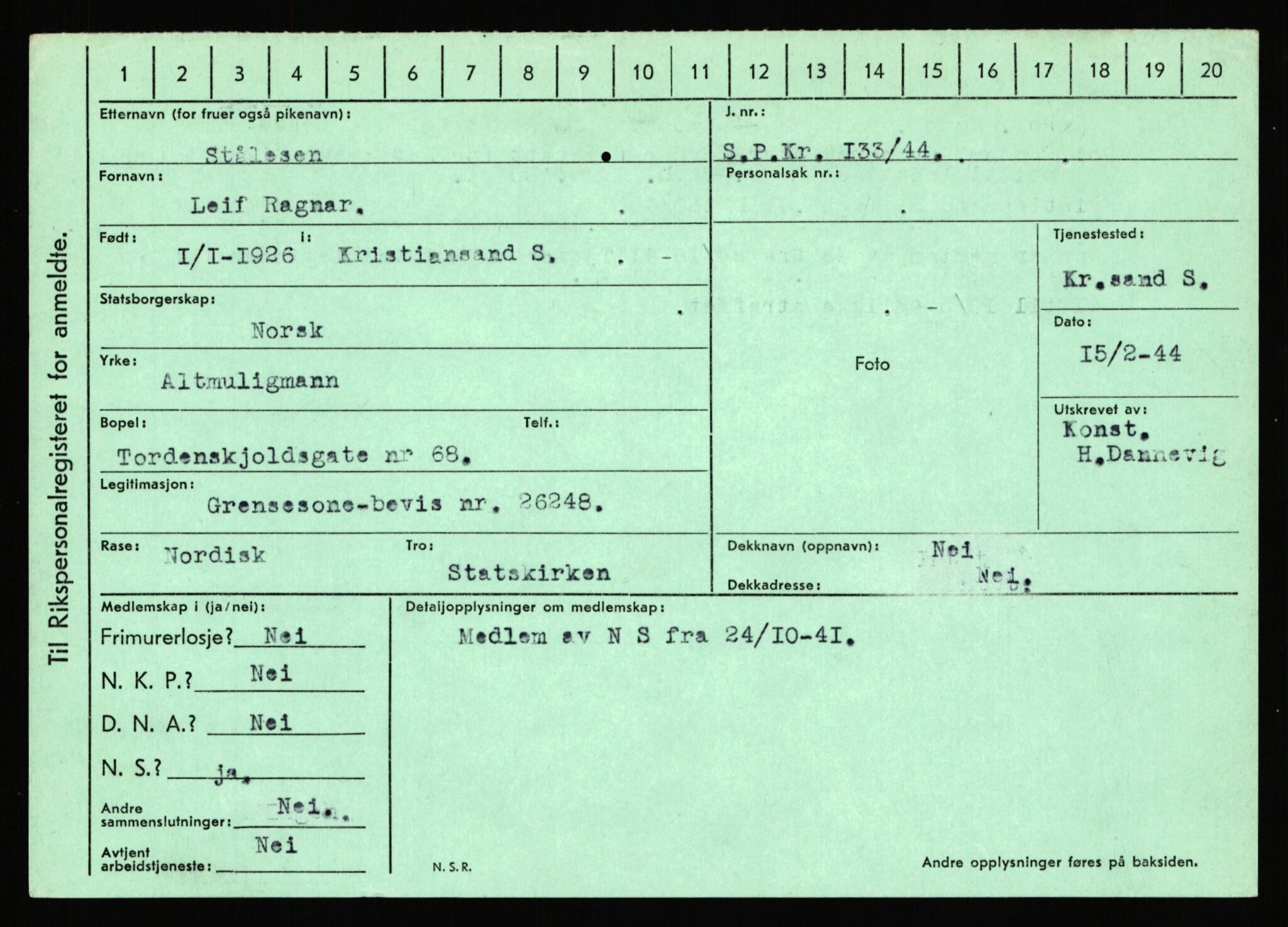 Statspolitiet - Hovedkontoret / Osloavdelingen, AV/RA-S-1329/C/Ca/L0014: Seterlien - Svartås, 1943-1945, p. 4667