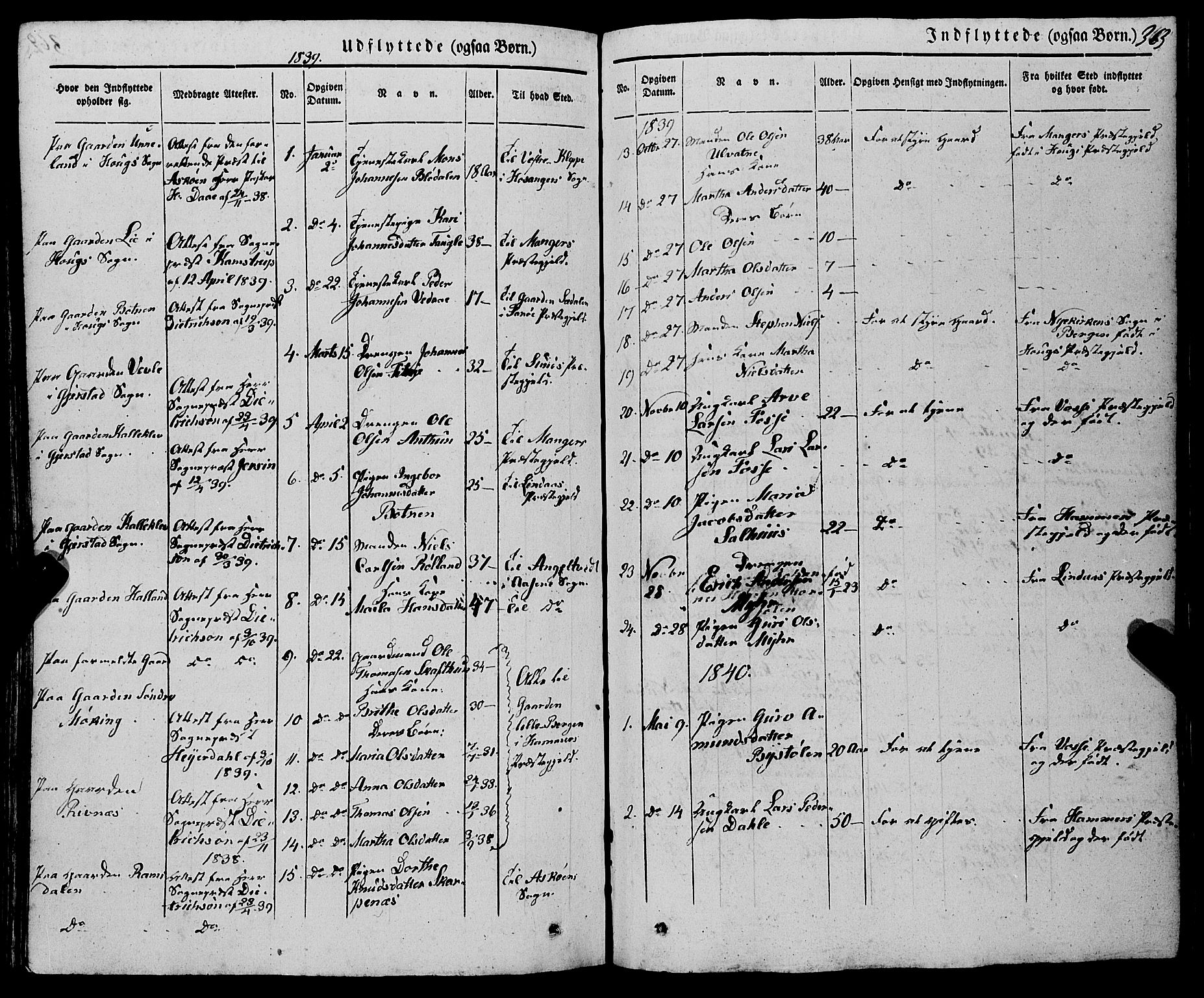 Haus sokneprestembete, SAB/A-75601/H/Haa: Parish register (official) no. A 15, 1838-1847, p. 363