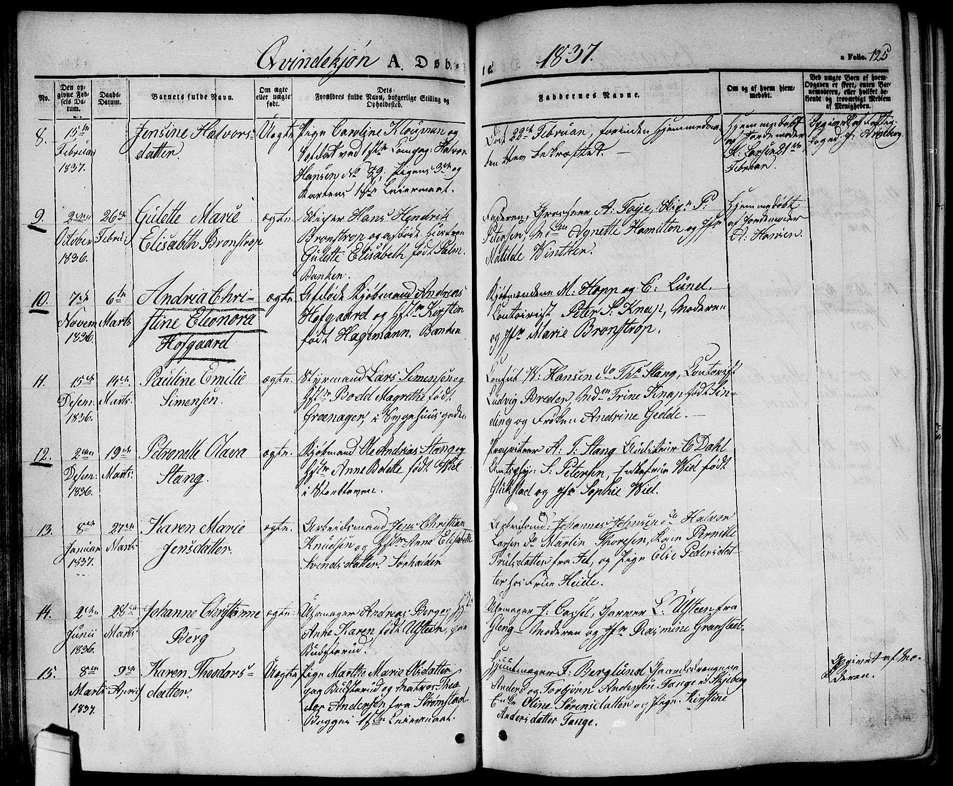 Halden prestekontor Kirkebøker, AV/SAO-A-10909/G/Ga/L0003: Parish register (copy) no. 3, 1834-1844, p. 125