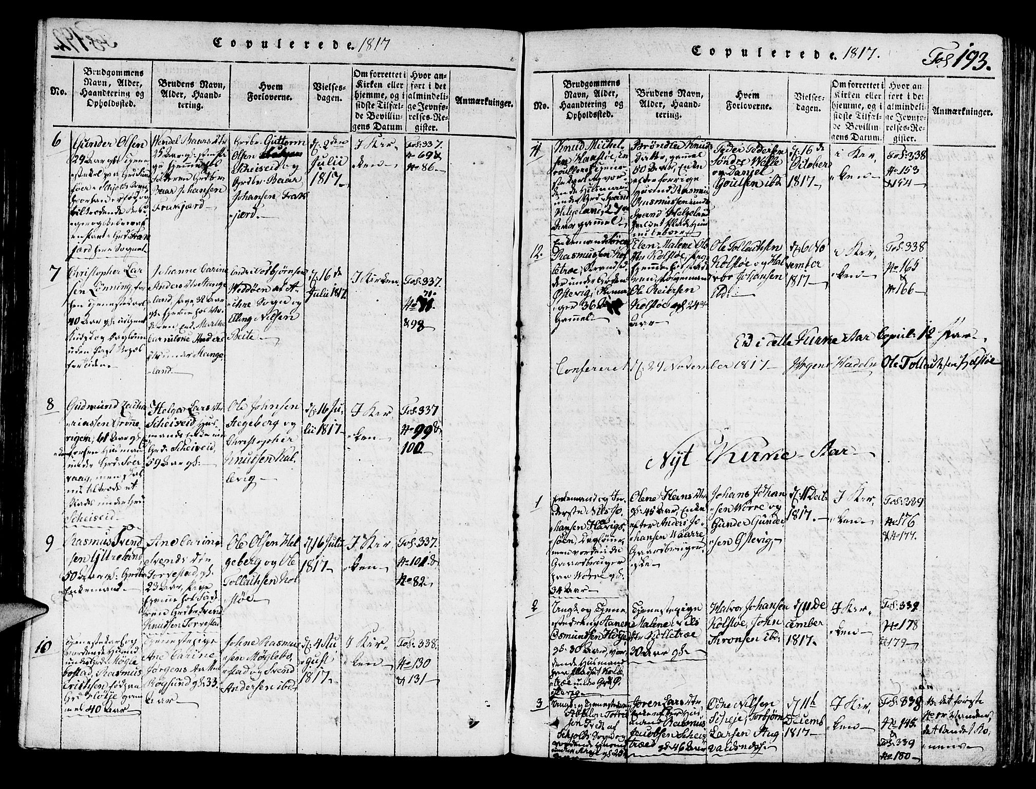 Avaldsnes sokneprestkontor, SAST/A -101851/H/Ha/Haa/L0004: Parish register (official) no. A 4, 1816-1825, p. 193
