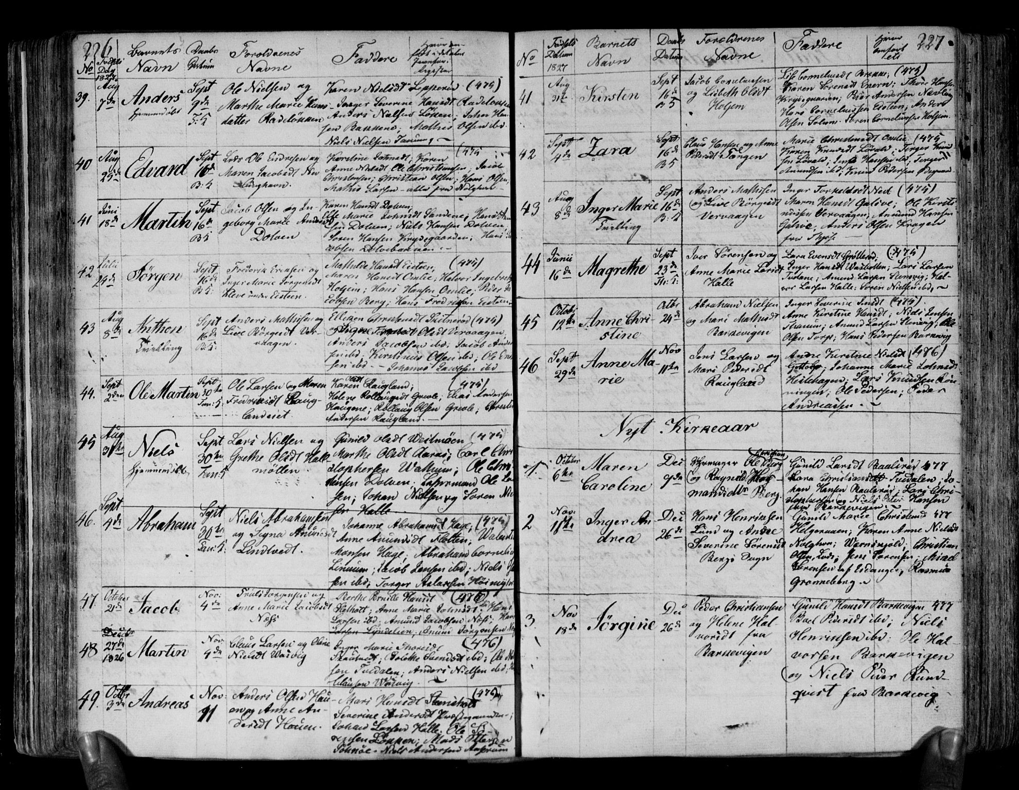 Brunlanes kirkebøker, AV/SAKO-A-342/F/Fa/L0002: Parish register (official) no. I 2, 1802-1834, p. 226-227