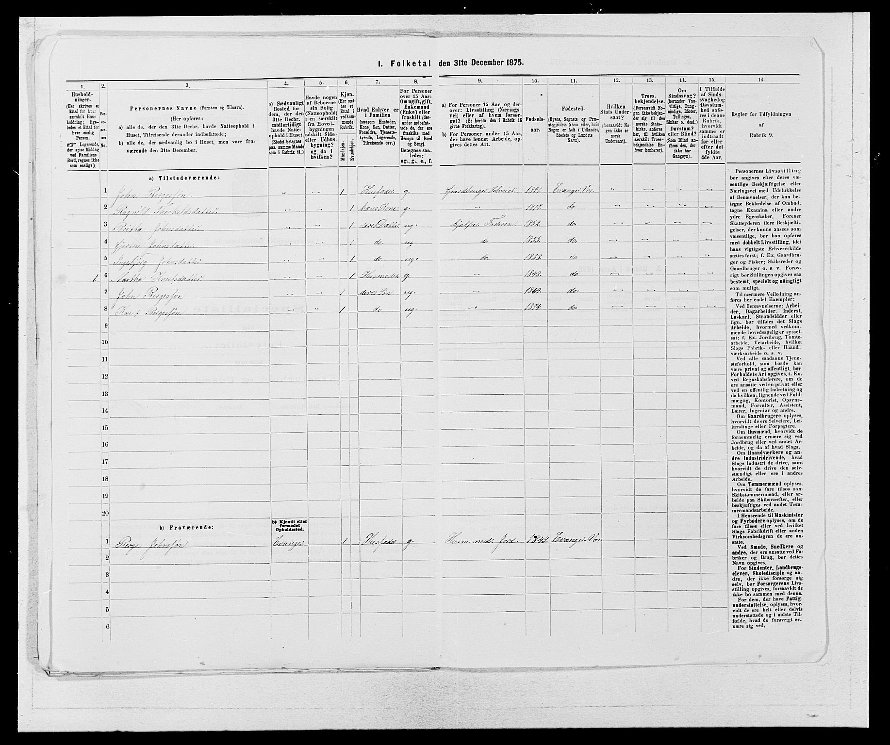 SAB, 1875 census for 1235P Voss, 1875, p. 2051