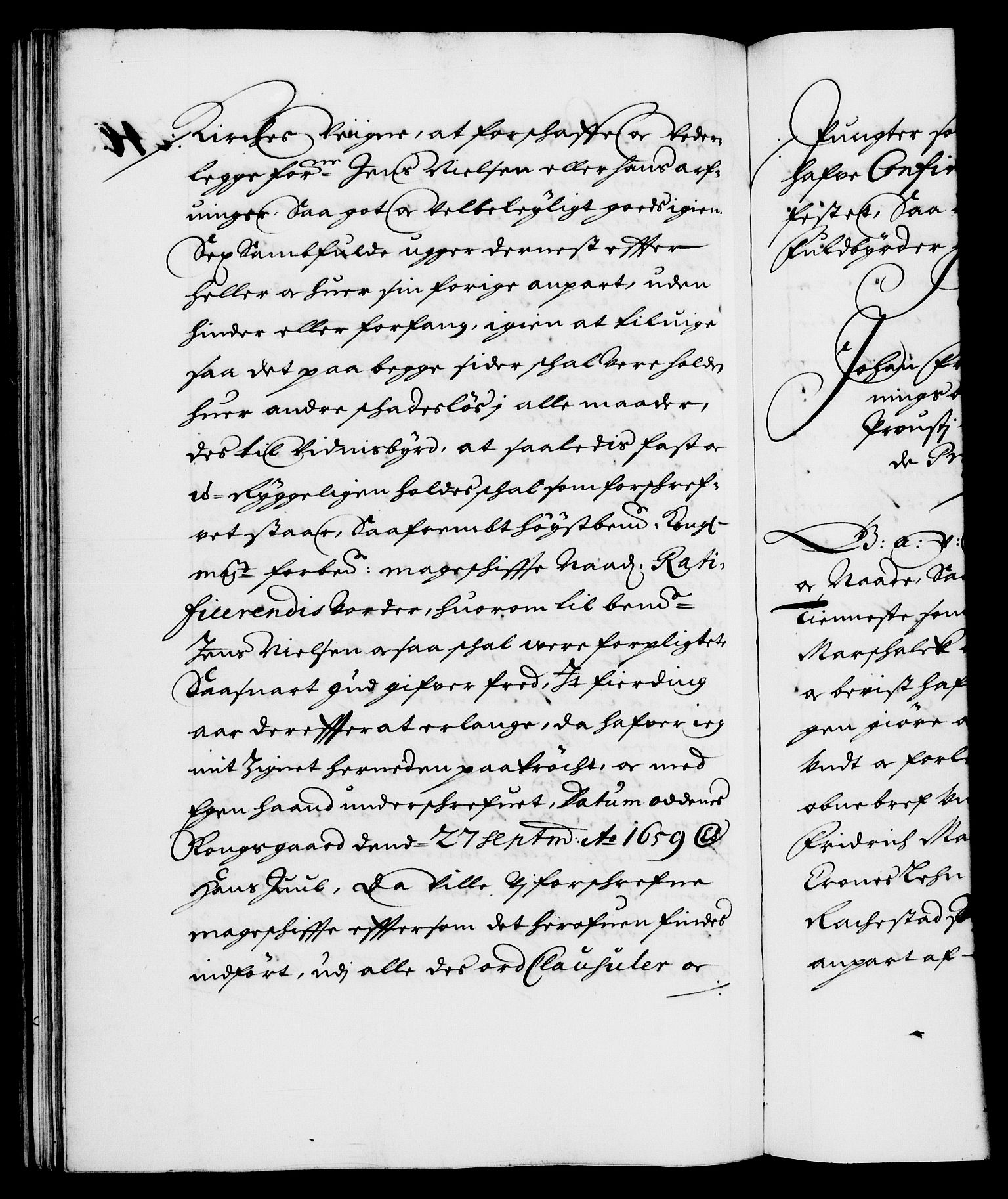 Danske Kanselli 1572-1799, RA/EA-3023/F/Fc/Fca/Fcaa/L0009: Norske registre (mikrofilm), 1657-1660, p. 246b