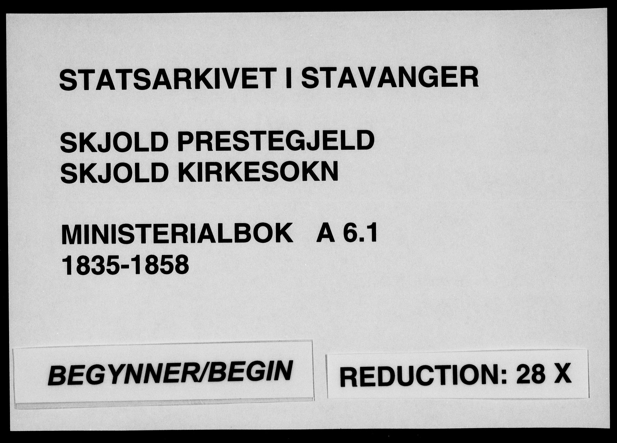 Skjold sokneprestkontor, SAST/A-101847/H/Ha/Haa/L0006: Parish register (official) no. A 6.1, 1835-1858