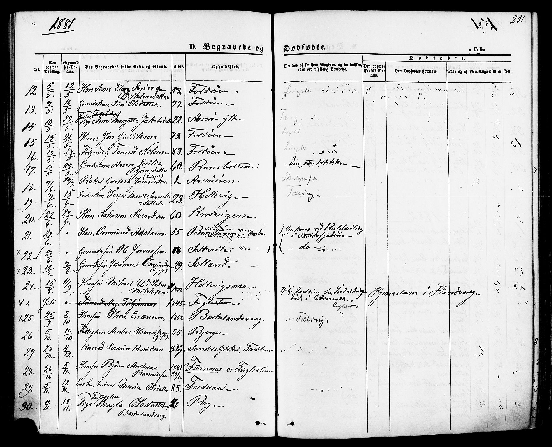 Jelsa sokneprestkontor, AV/SAST-A-101842/01/IV: Parish register (official) no. A 8, 1867-1883, p. 251