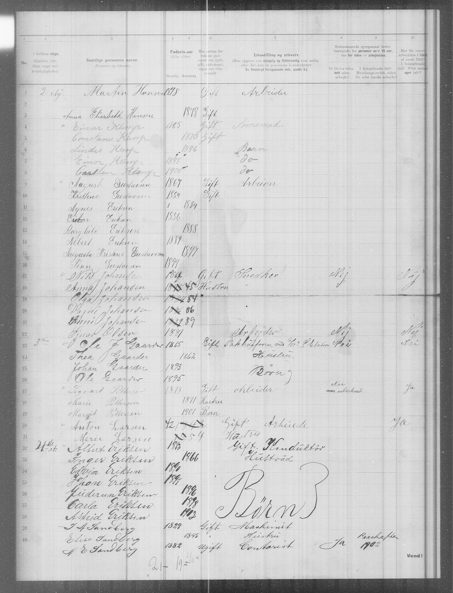 OBA, Municipal Census 1902 for Kristiania, 1902, p. 9779