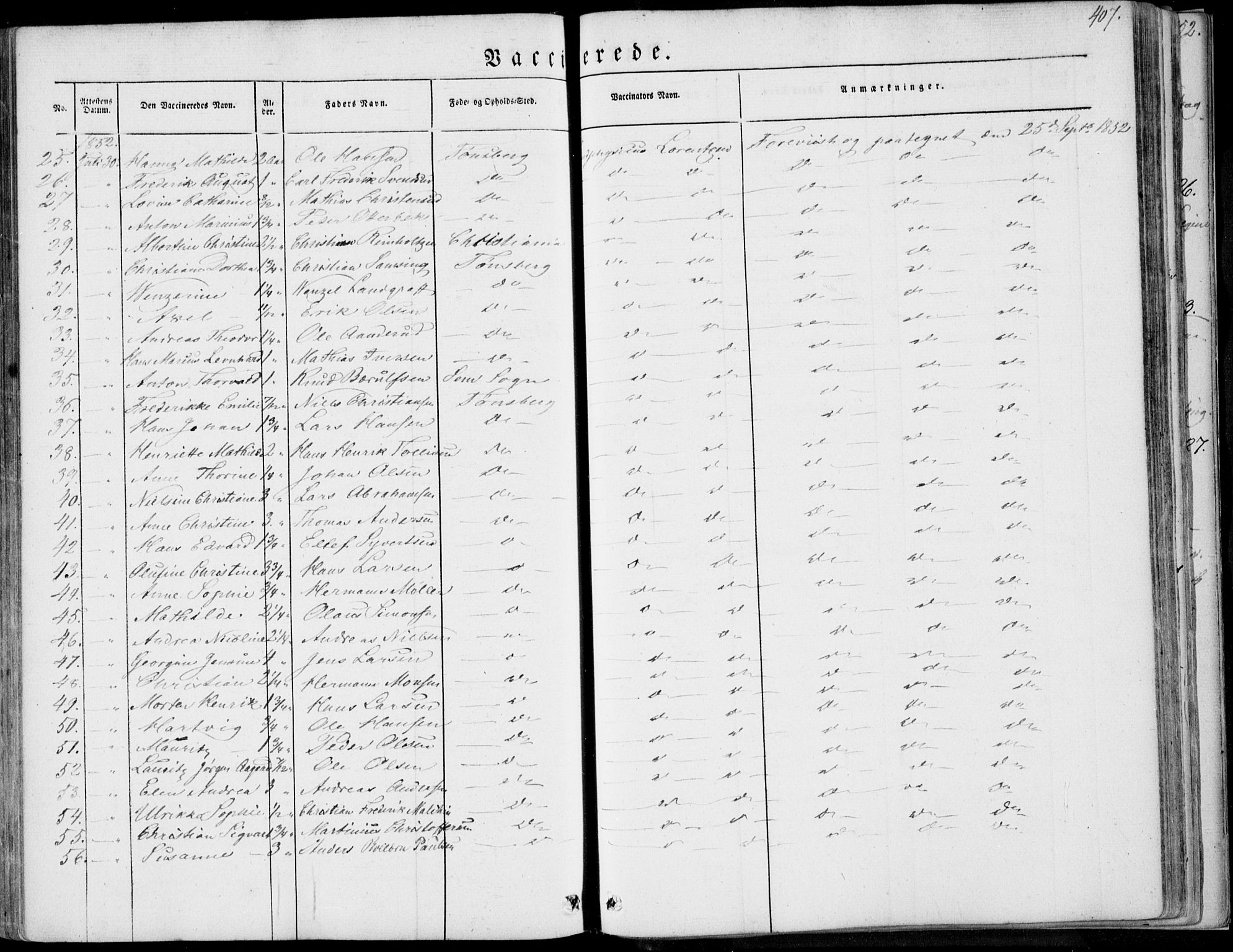 Tønsberg kirkebøker, AV/SAKO-A-330/F/Fa/L0007: Parish register (official) no. I 7, 1845-1854, p. 407