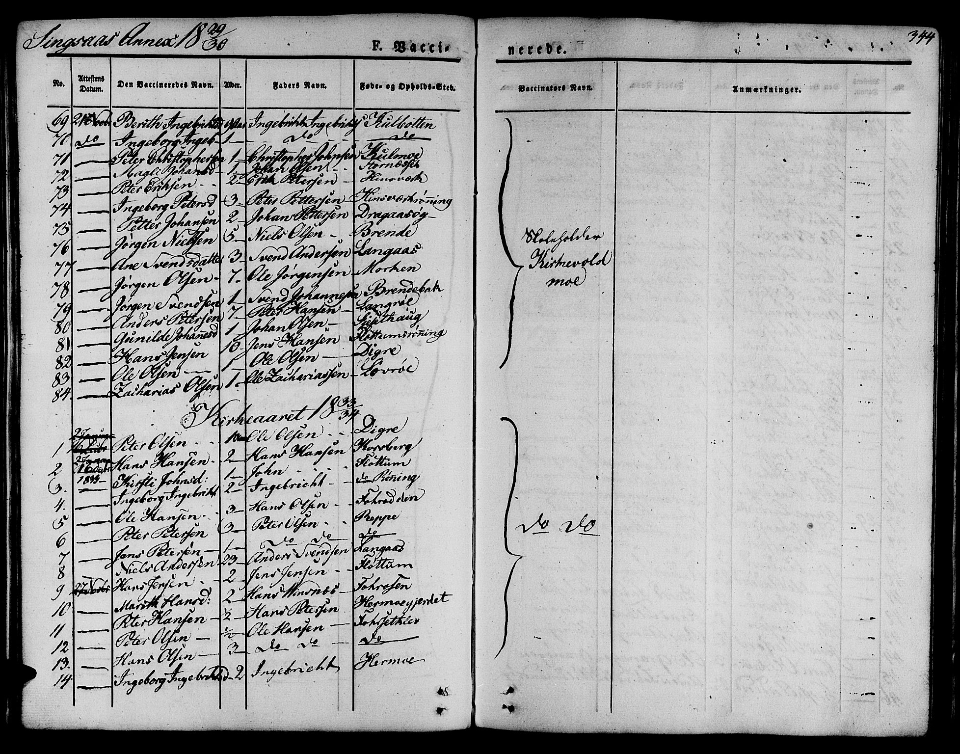 Ministerialprotokoller, klokkerbøker og fødselsregistre - Sør-Trøndelag, SAT/A-1456/685/L0961: Parish register (official) no. 685A05 /2, 1829-1845, p. 344