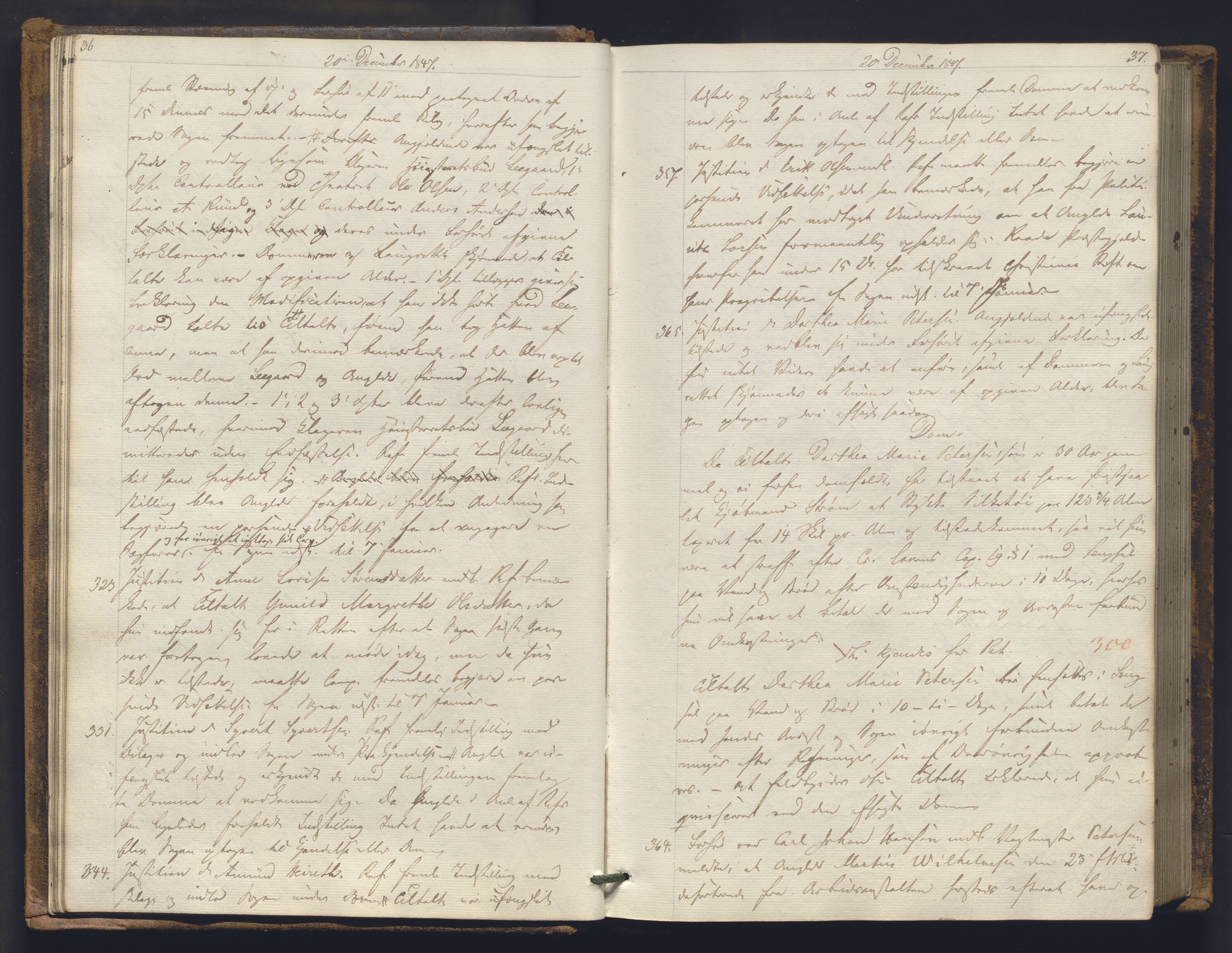 Christiania byfogd, AV/SAO-A-11543/F/Fc/L0014: Ekstrarettsprotokoll, 1847-1853, p. 36-37