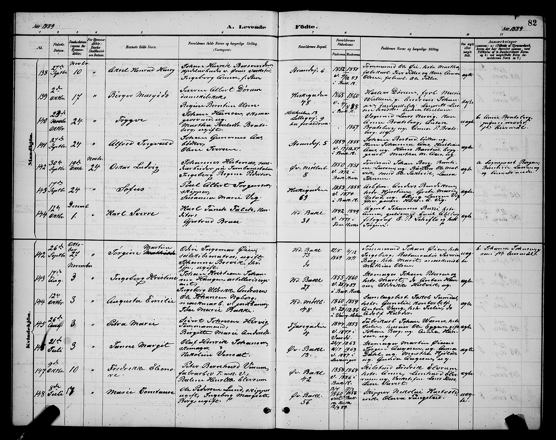 Ministerialprotokoller, klokkerbøker og fødselsregistre - Sør-Trøndelag, AV/SAT-A-1456/604/L0222: Parish register (copy) no. 604C05, 1886-1895, p. 82