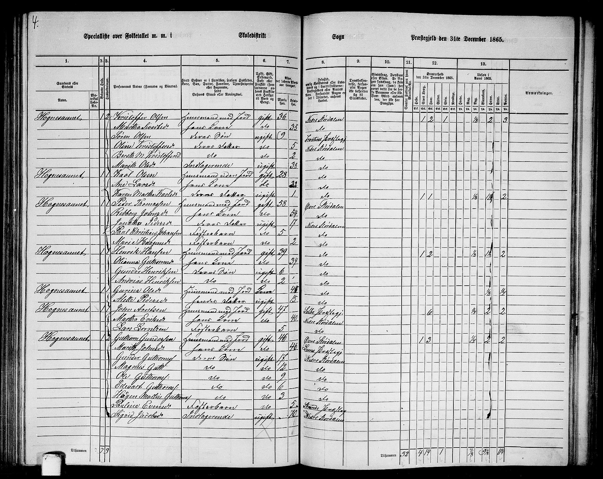 RA, 1865 census for Nedre Stjørdal, 1865, p. 192