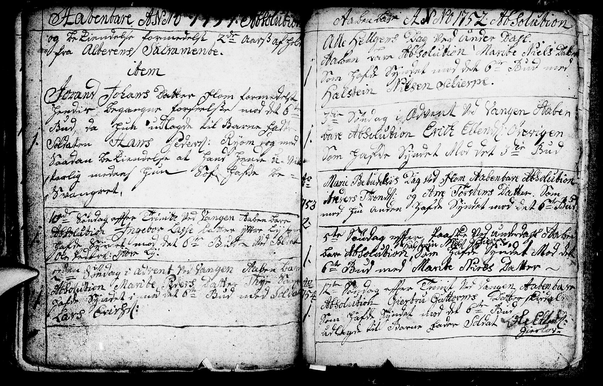 Aurland sokneprestembete, SAB/A-99937/H/Ha/Haa/L0003: Parish register (official) no. A 3, 1735-1761, p. 205