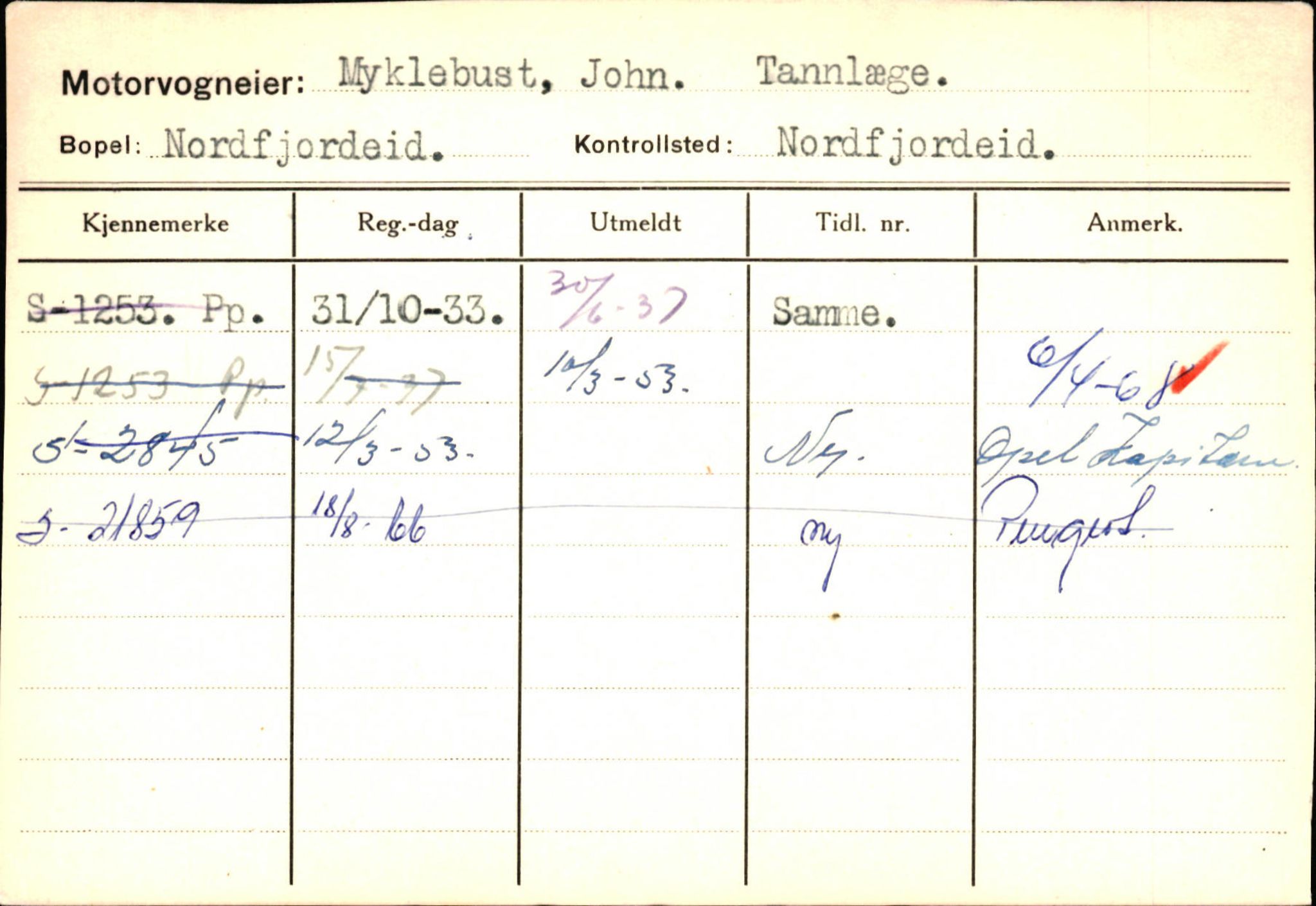 Statens vegvesen, Sogn og Fjordane vegkontor, SAB/A-5301/4/F/L0129: Eigarregistrer Eid A-S, 1945-1975, p. 1668