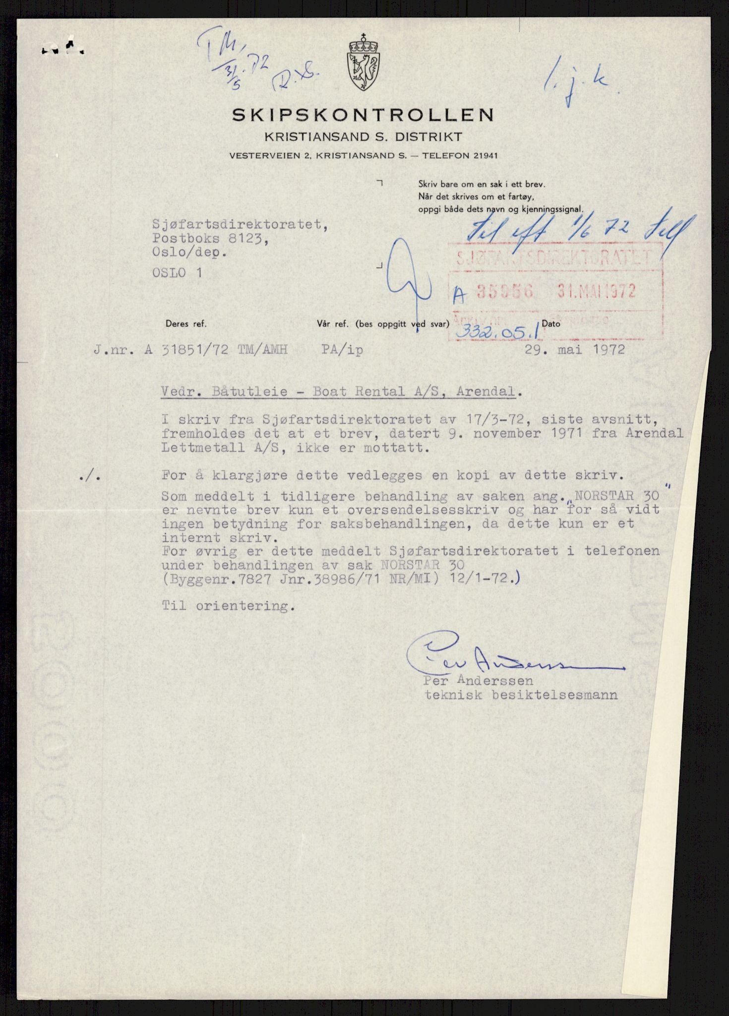 Sjøfartsdirektoratet med forløpere, generelt arkiv, AV/RA-S-1407/D/Du/Duc/L0641/0004: Skipskontrollen - Forskrifter    / Utleiebåter (2 mapper), 1977-1989, p. 211