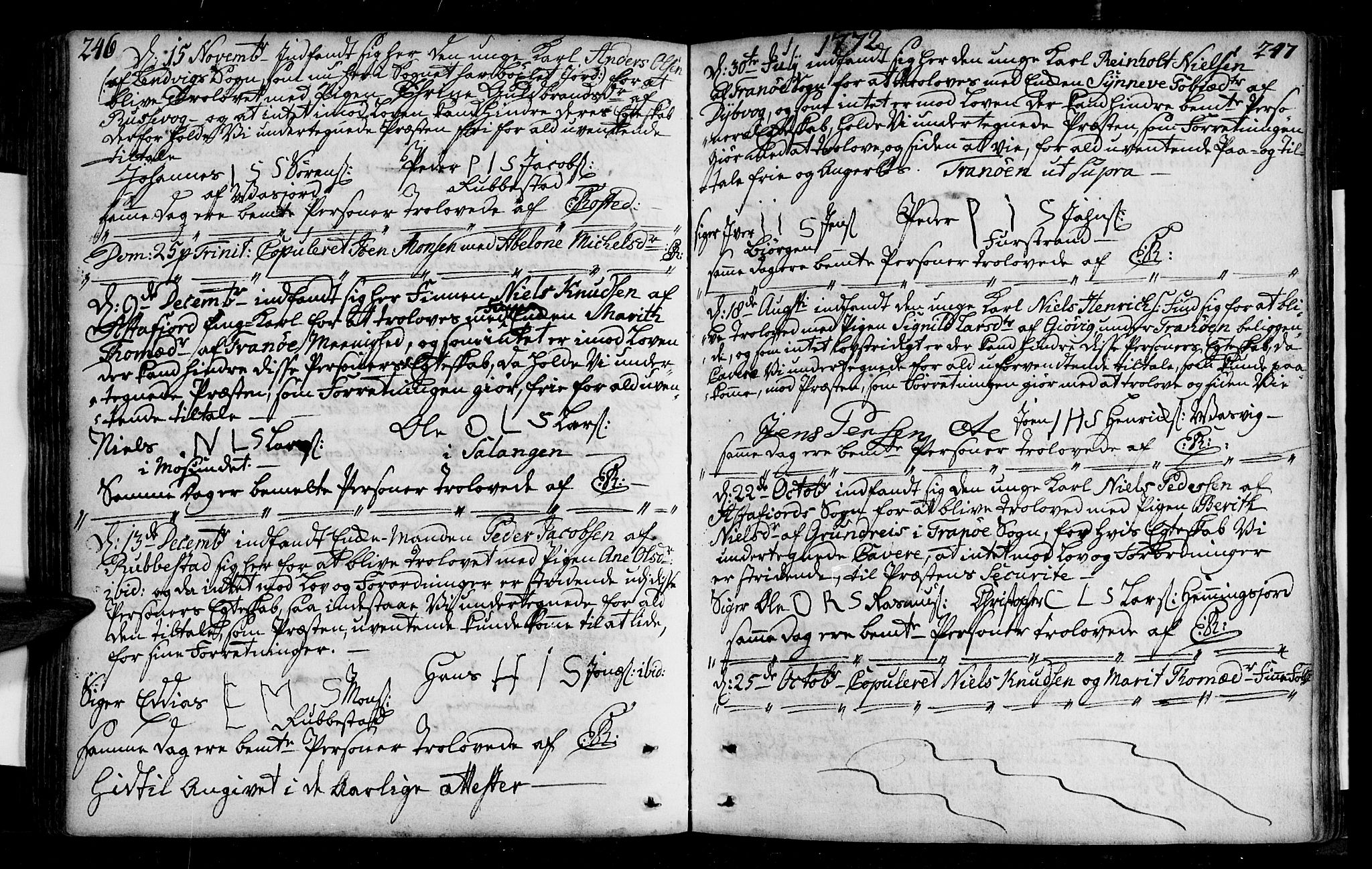 Tranøy sokneprestkontor, SATØ/S-1313/I/Ia/Iaa/L0001kirke: Parish register (official) no. 1, 1757-1773, p. 246-247