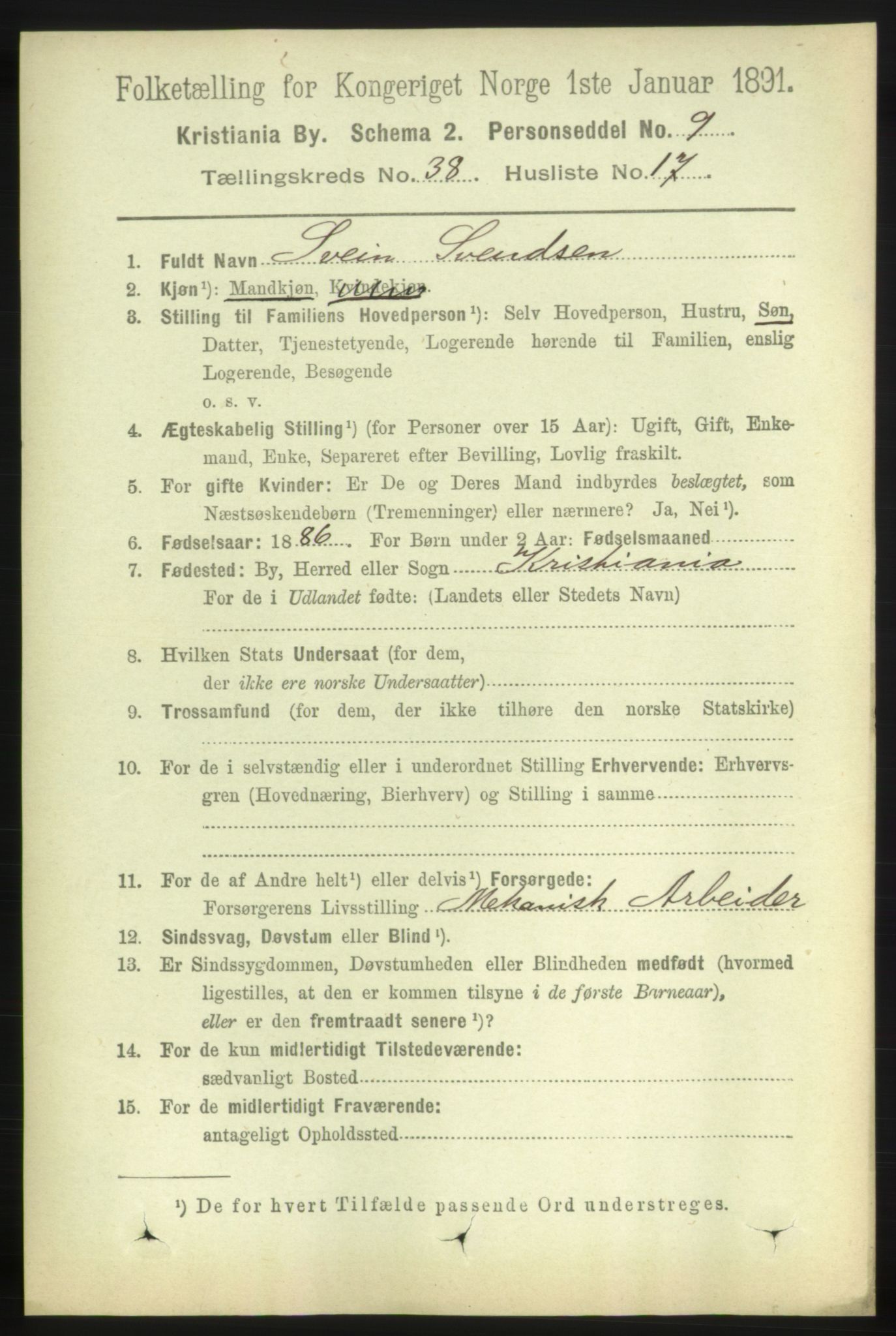 RA, 1891 census for 0301 Kristiania, 1891, p. 21700