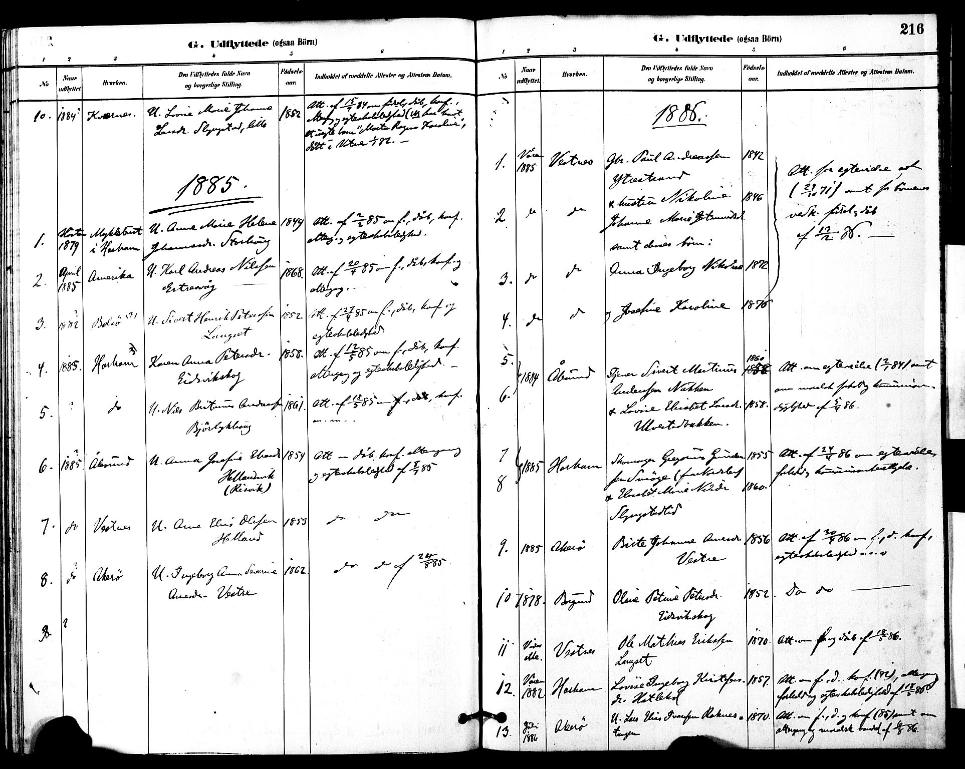 Ministerialprotokoller, klokkerbøker og fødselsregistre - Møre og Romsdal, AV/SAT-A-1454/525/L0374: Parish register (official) no. 525A04, 1880-1899, p. 216