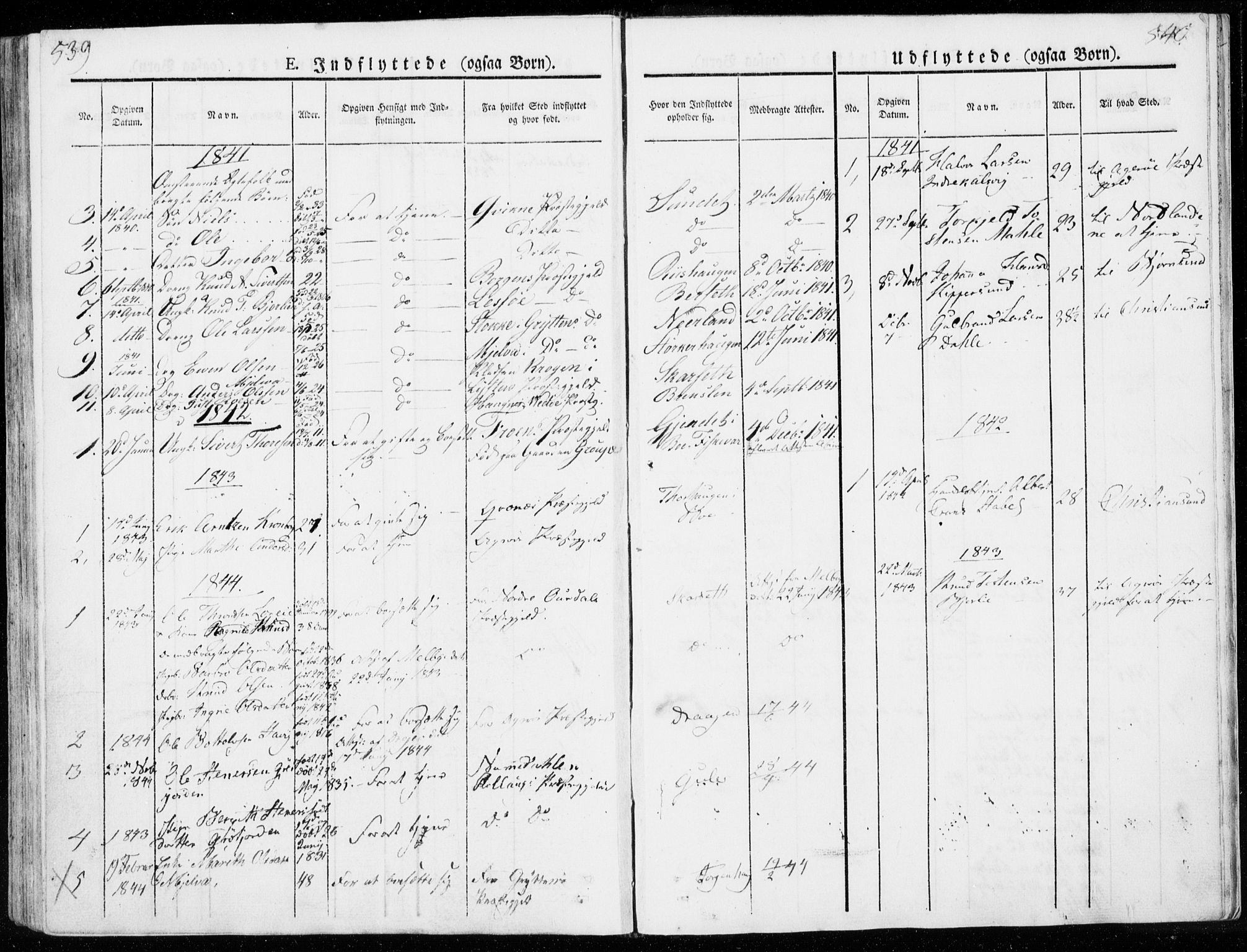 Ministerialprotokoller, klokkerbøker og fødselsregistre - Møre og Romsdal, AV/SAT-A-1454/566/L0766: Parish register (official) no. 566A05, 1842-1851, p. 539-540