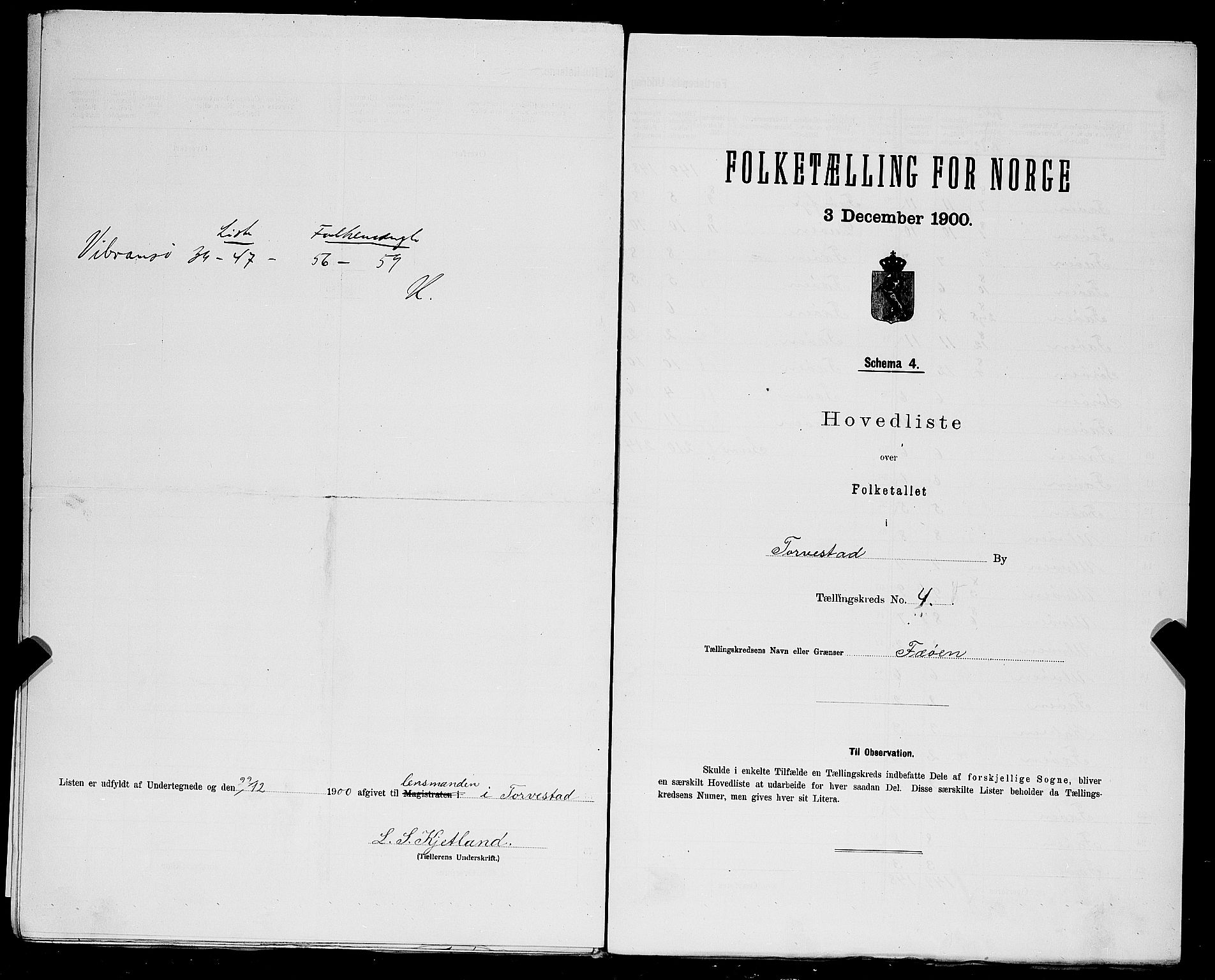 SAST, 1900 census for Torvastad, 1900, p. 19