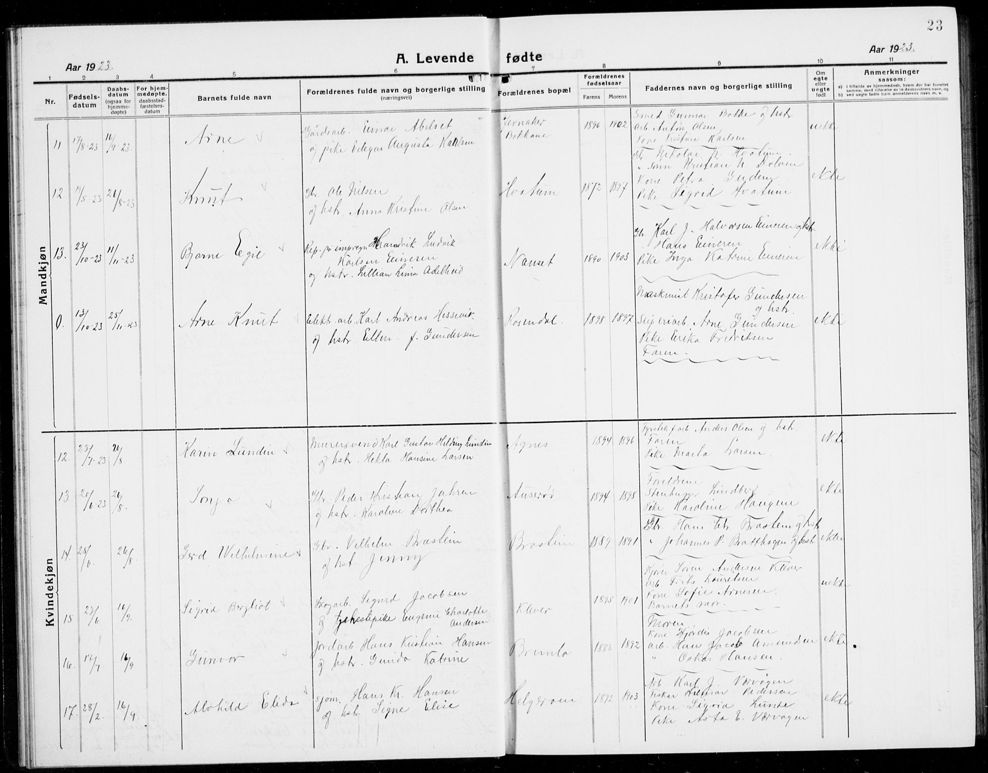 Brunlanes kirkebøker, AV/SAKO-A-342/G/Ga/L0005: Parish register (copy) no. I 5, 1918-1941, p. 23