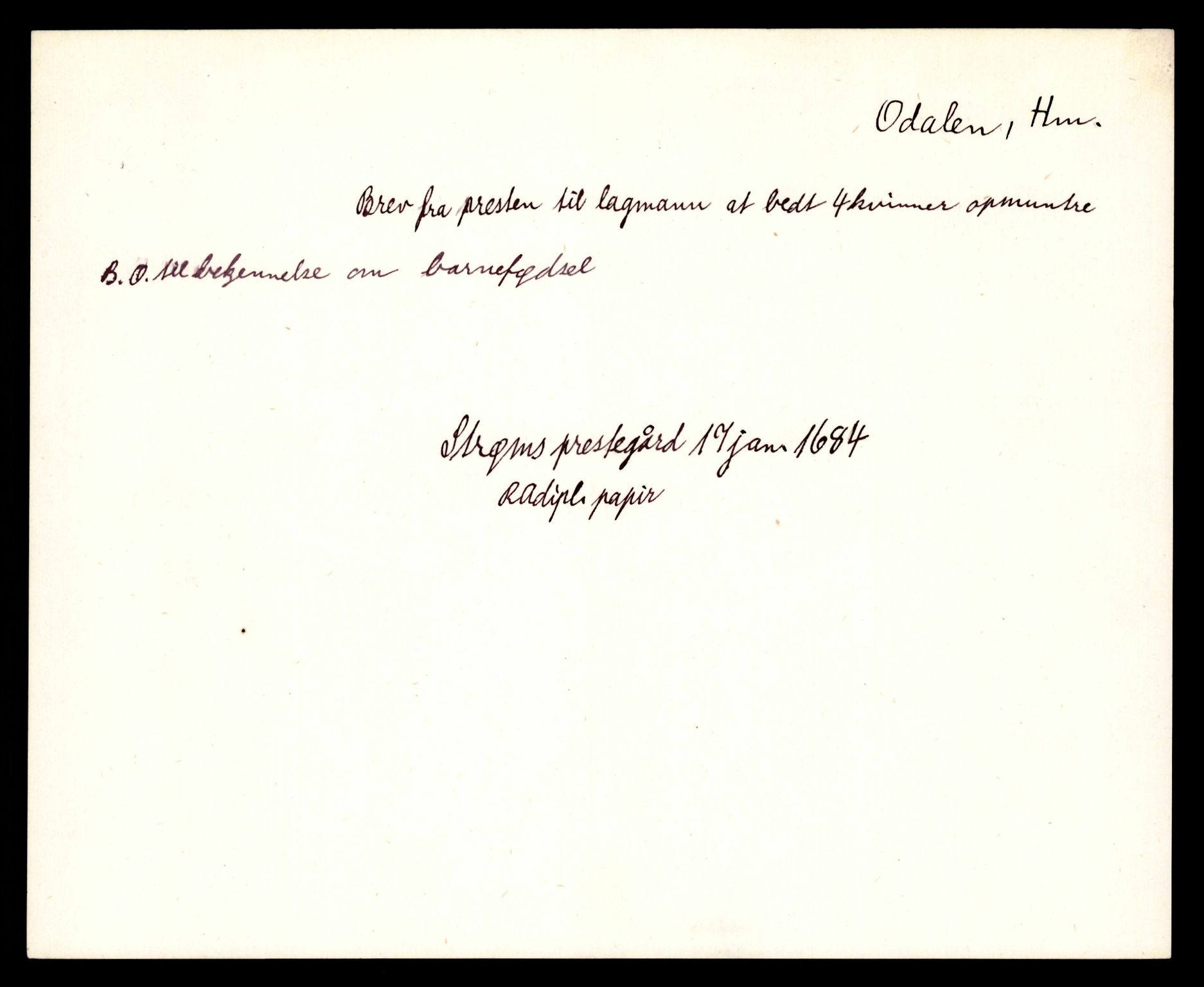 Riksarkivets diplomsamling, AV/RA-EA-5965/F35/F35e/L0007: Registreringssedler Hedmark 1, 1400-1700, p. 723