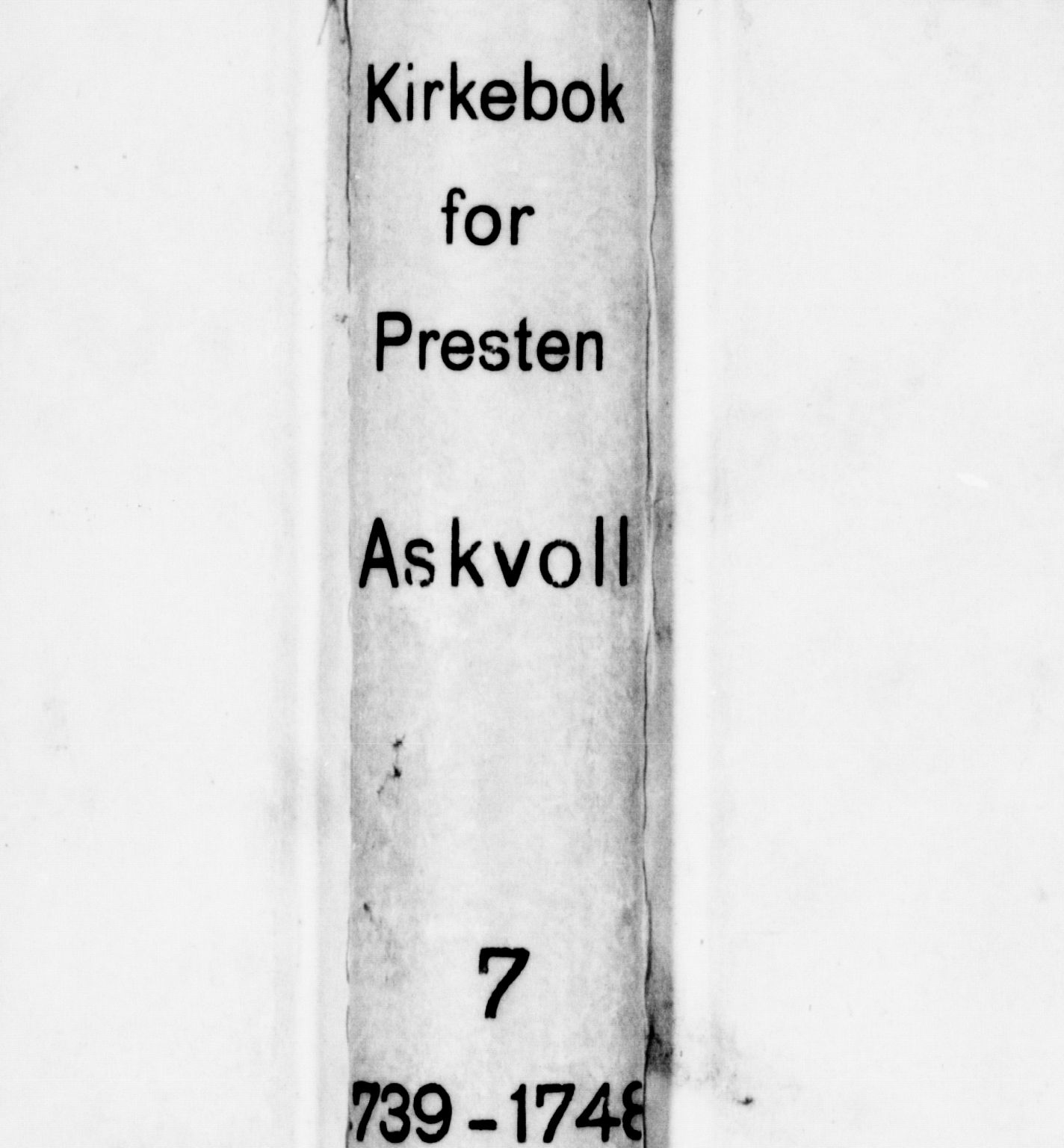 Askvoll sokneprestembete, AV/SAB-A-79501/H/Haa/Haaa/L0007: Parish register (official) no. A 7, 1739-1748